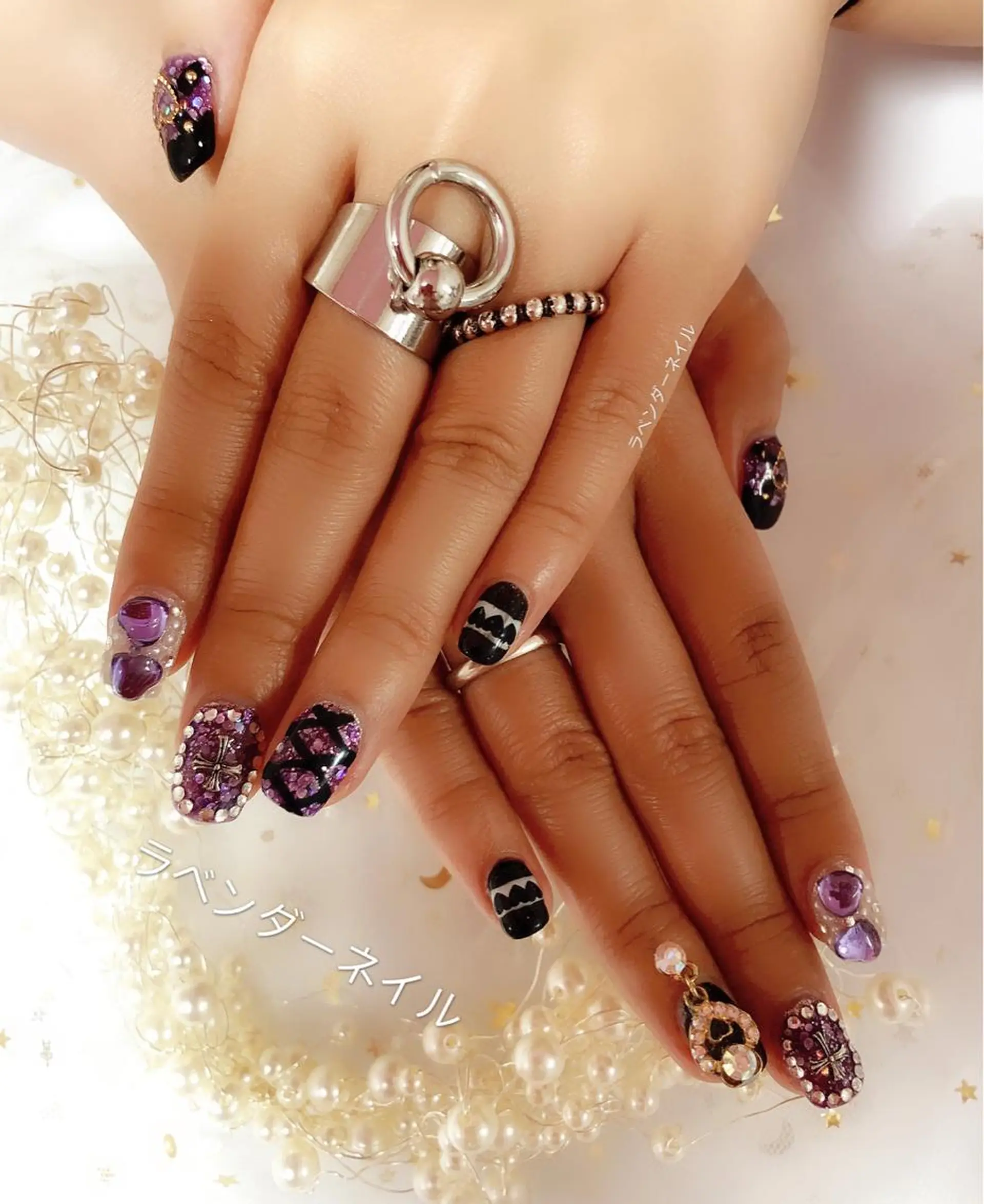 ネイル ラベンダー💖日暮里 ルル💖ネイルのネイルデザイン