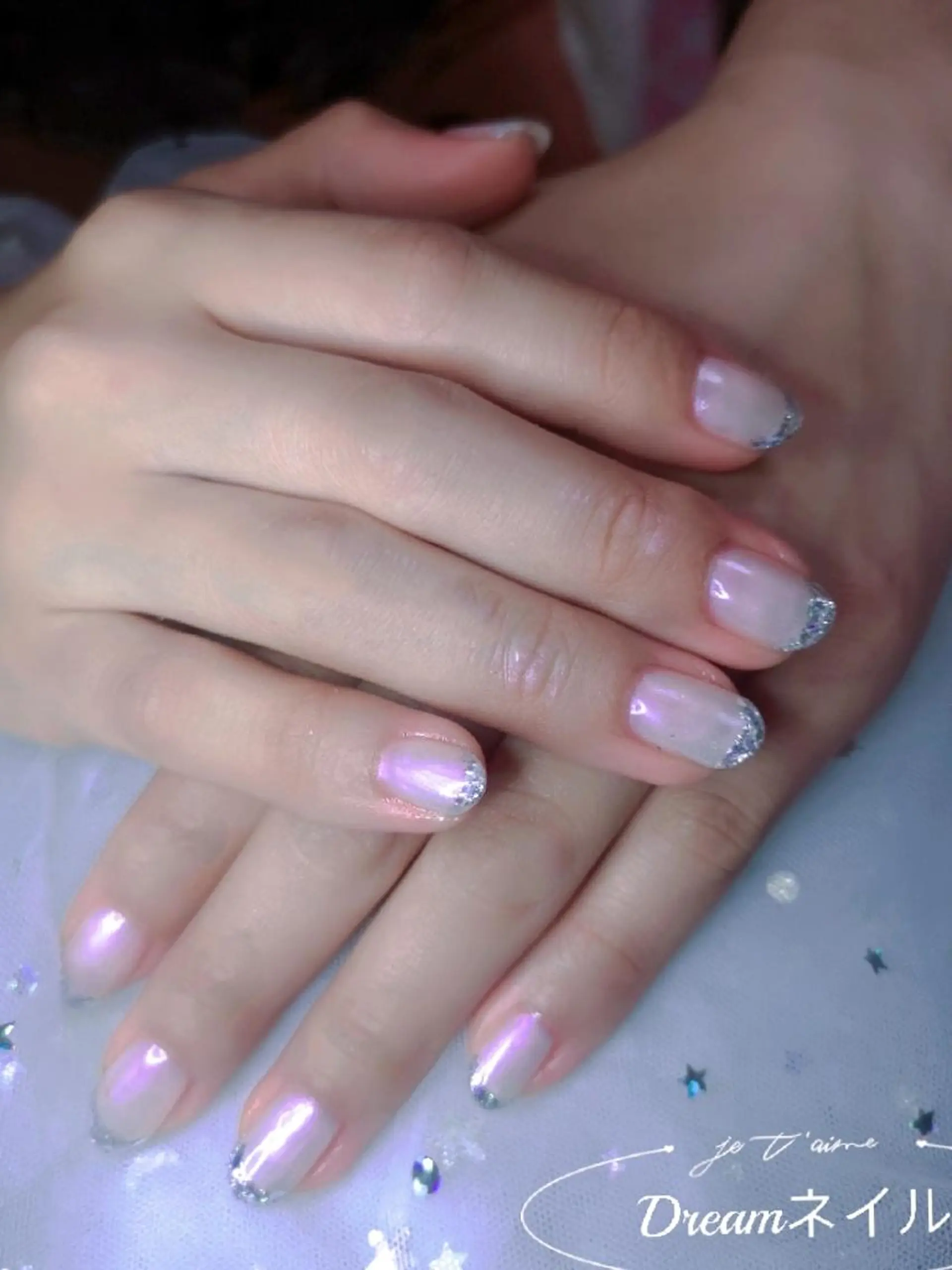 ミディアム ネイル ネイリストゆか💅 長さだし、深爪矯正のネイルデザイン