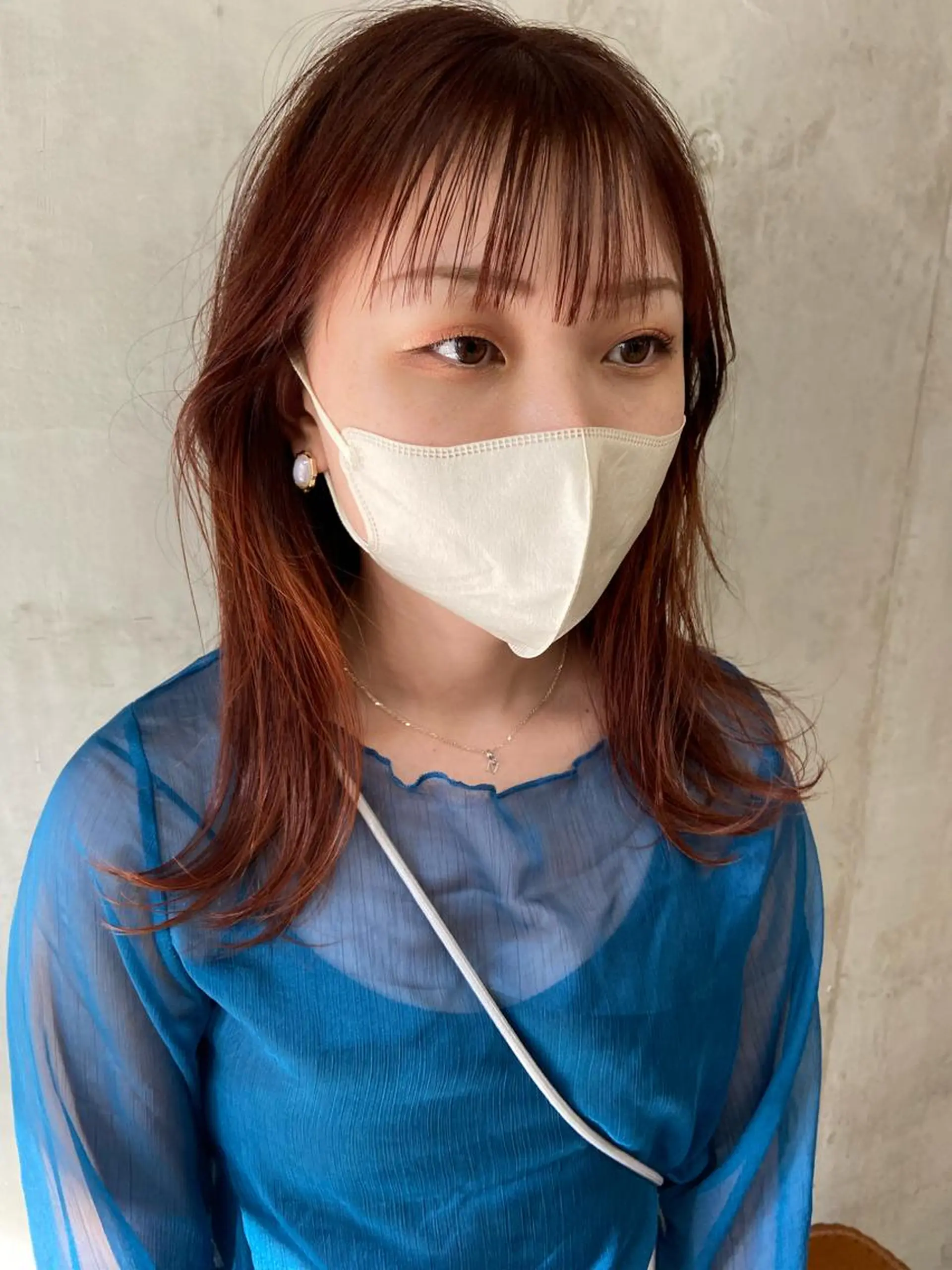 ミディアム カラー ブリーチ ブリーチなしカラー オレンジ SALT WATER  恵比寿所属・SALTWATER AYARIのヘアスタイル