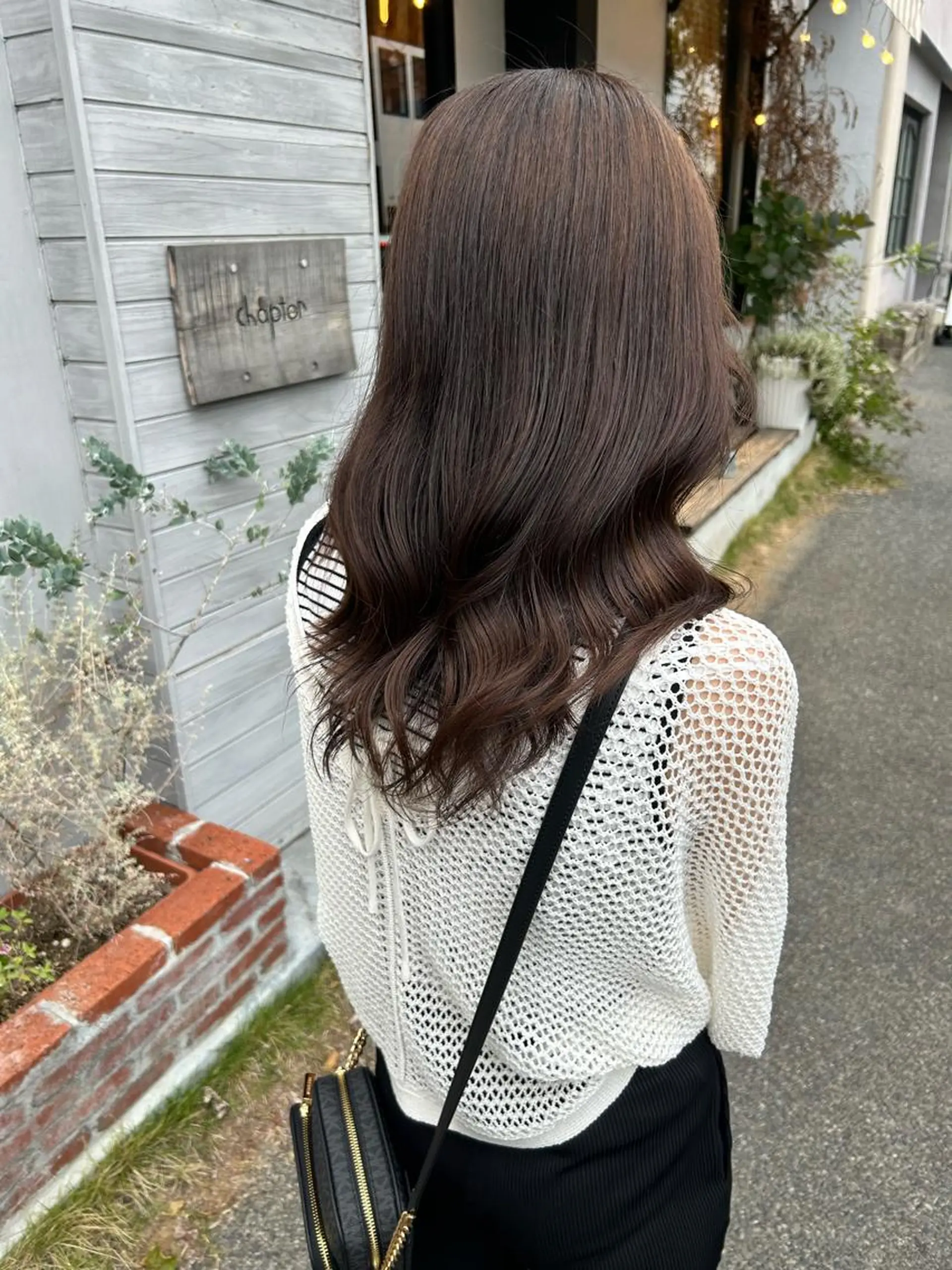 セミロング カット ヘアカラー トリートメント 問屋町chapter 日笠快生のヘアスタイル