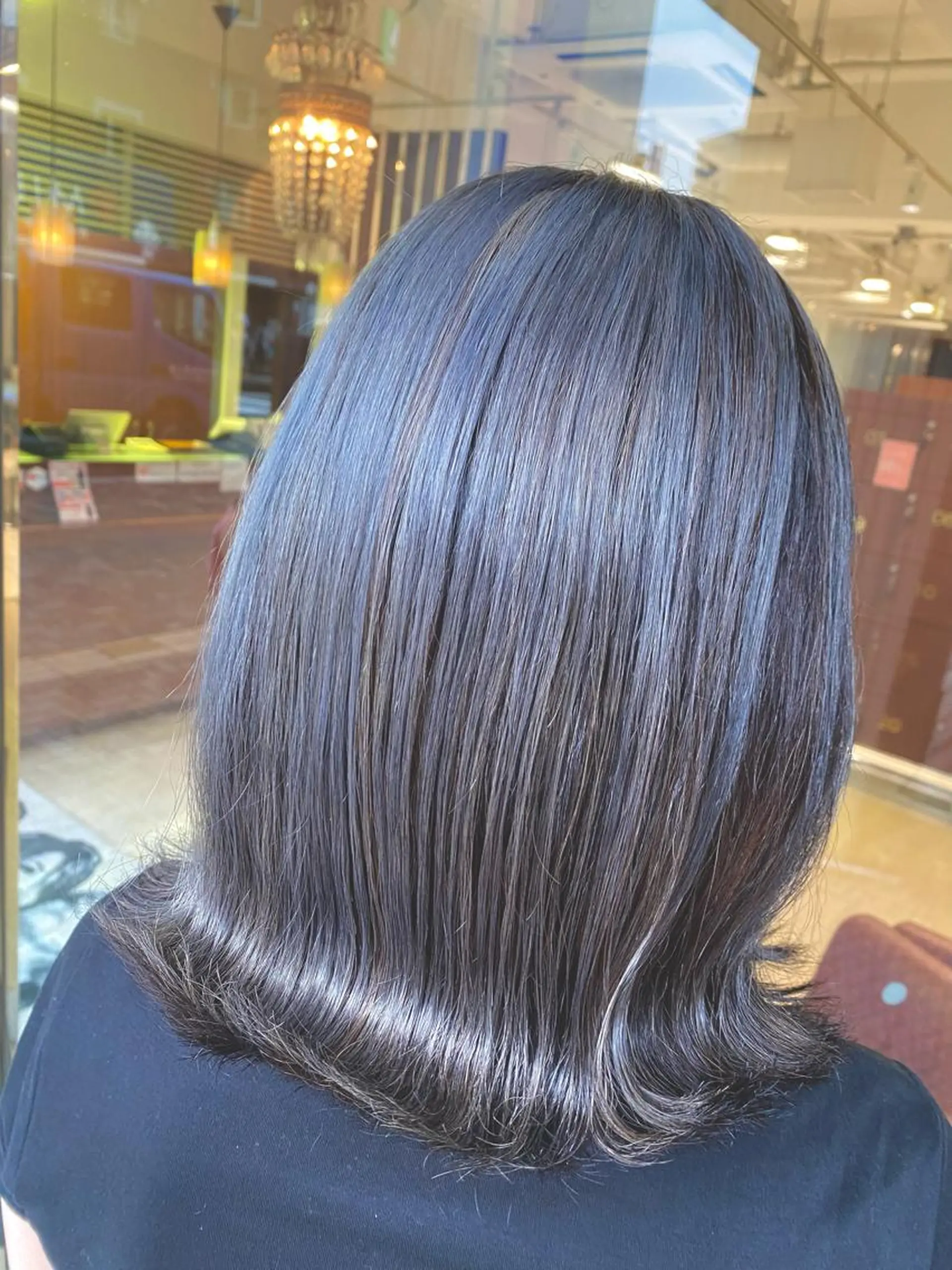 ミディアム カラー ブリーチ ブルーカラー ブルーグレー ブルーグレージュ グレージュ ヘアカラー トリートメント 🍒ブリーチカラー 🍊暖水 まりあのヘアスタイル