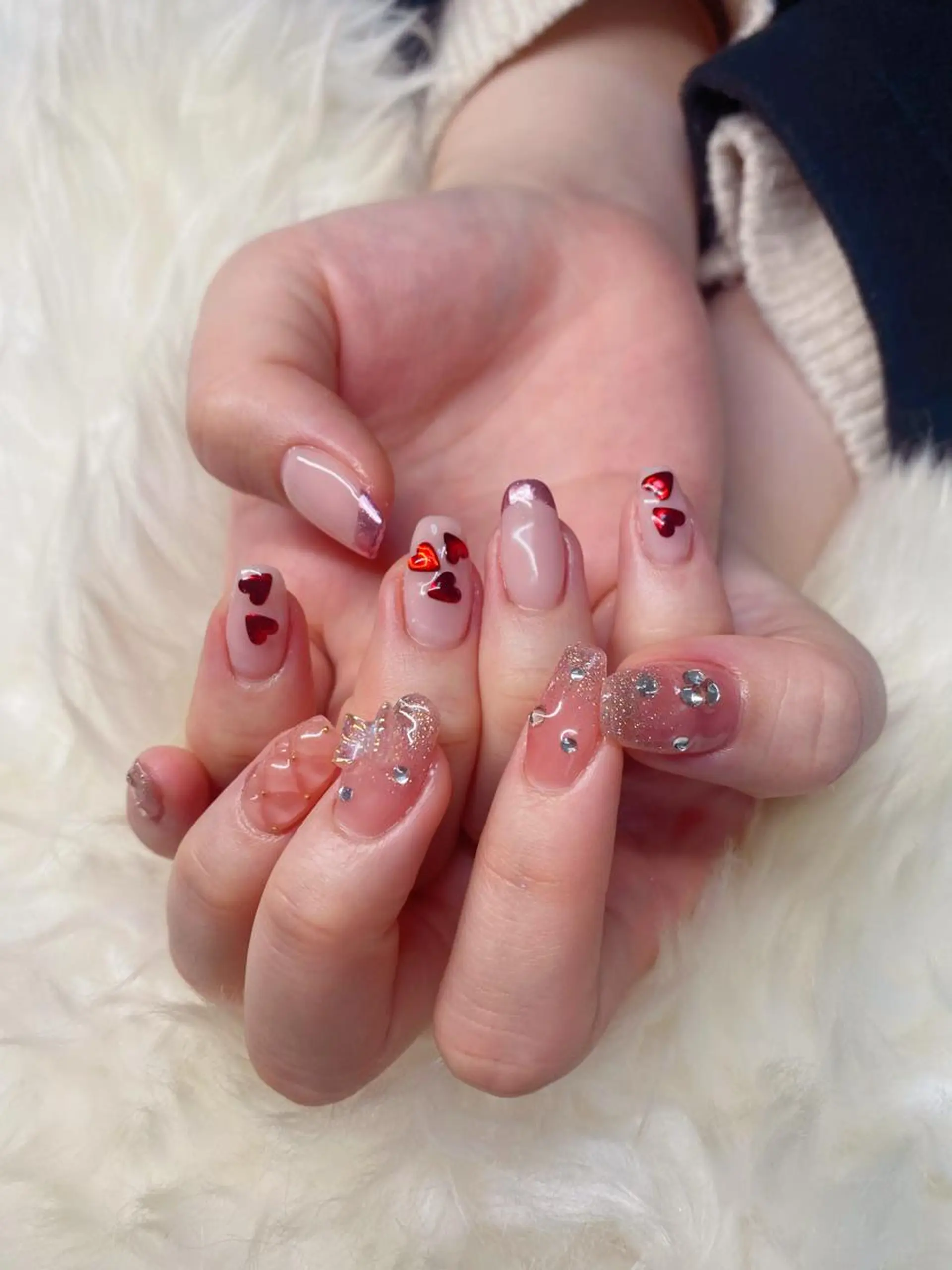 セミロング ハンドネイル ハンドケア 💜MIYA nail川崎店のネイルデザイン