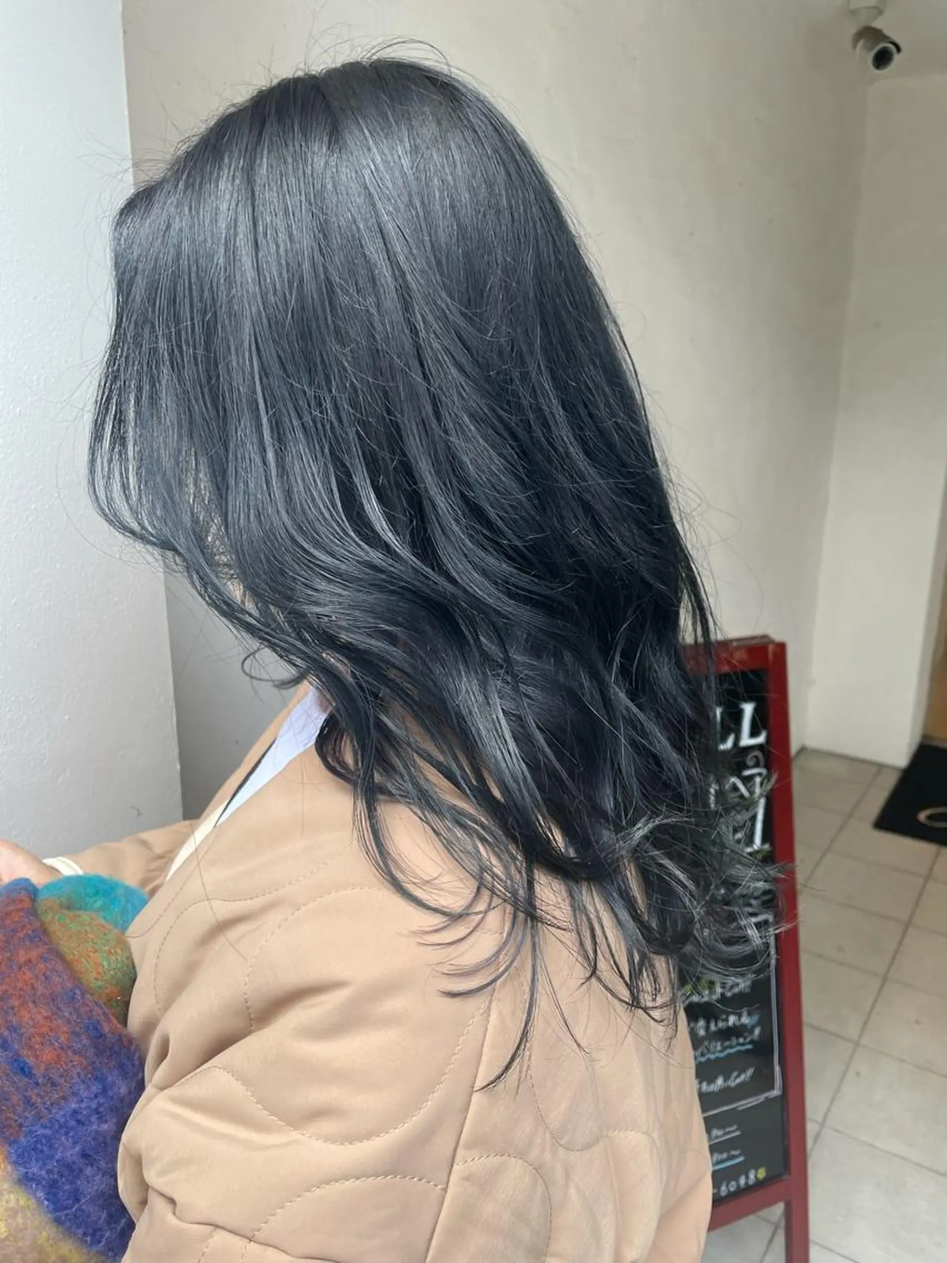 セミロング カラー ブルーカラー ブルージュ カット ヘアカラー 🌼韓国ヘア🌼 田中義也のヘアスタイル