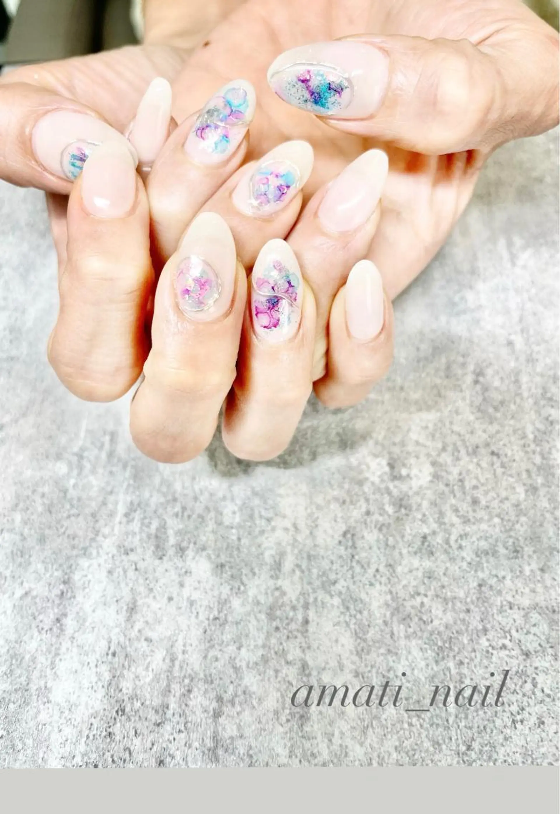 ネイル フレンチネイル ミラーネイル ニュアンスネイル ワンカラーネイル 春ネイル ハンドネイル amati_nail TAKAKOのネイルデザイン