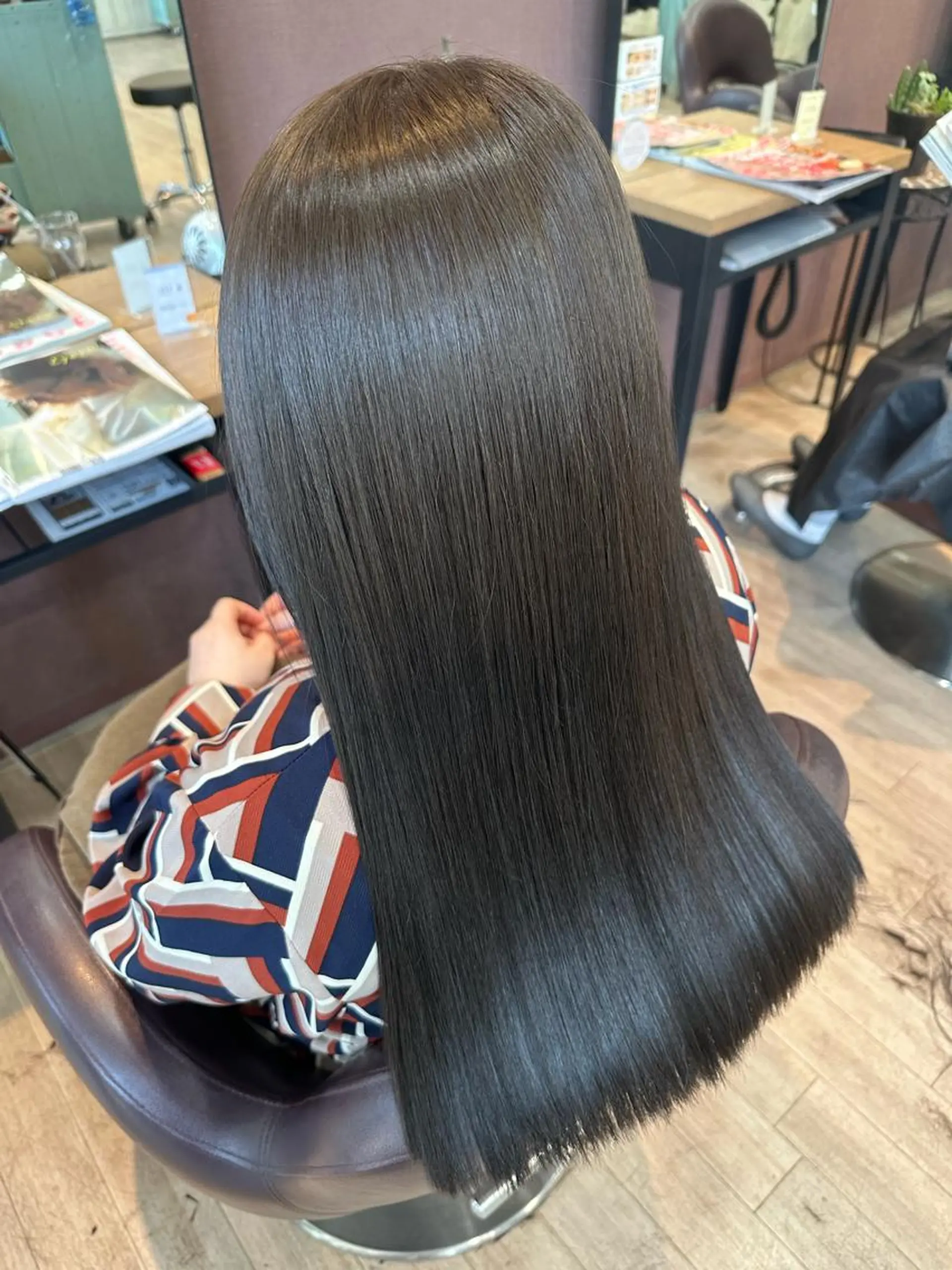 ロング ヘアカラー トリートメント ツヤ髪質改善 💜れいな💜のヘアスタイル