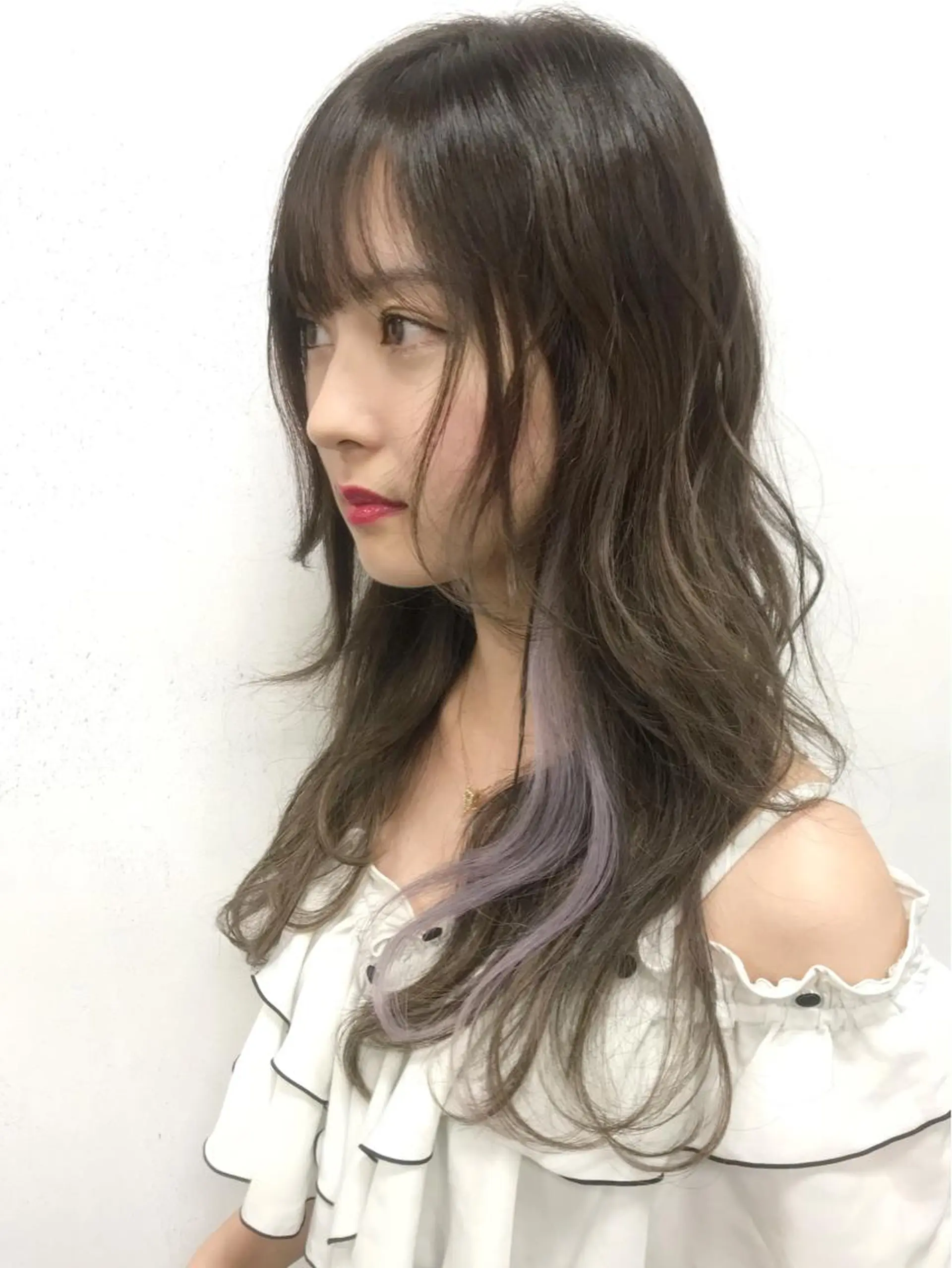 セミロング カラー ヘアアレンジ エクステの神様 ▫️原島ユウヤ▫️のヘアスタイル