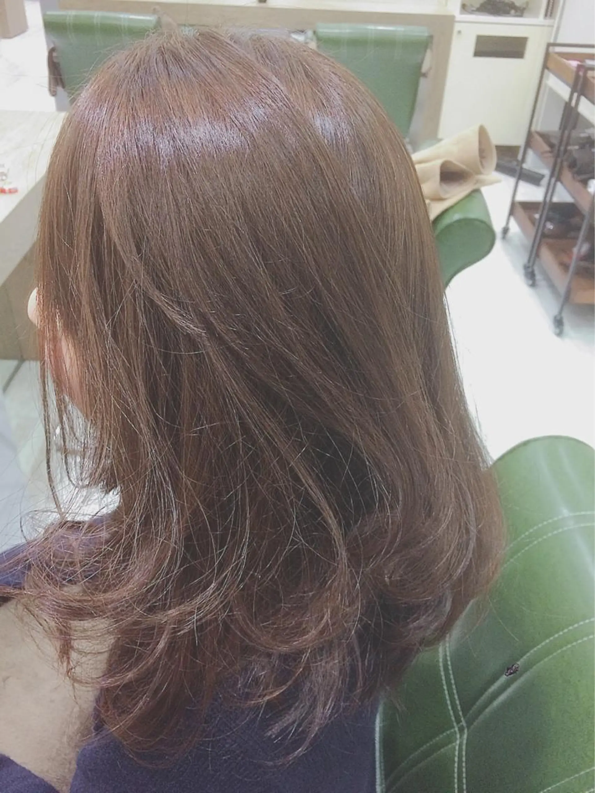 セミロング カラー アッシュ アッシュブラウン ブラウンカラー Hair&Beauty  theB所属・山田 香織のヘアスタイル