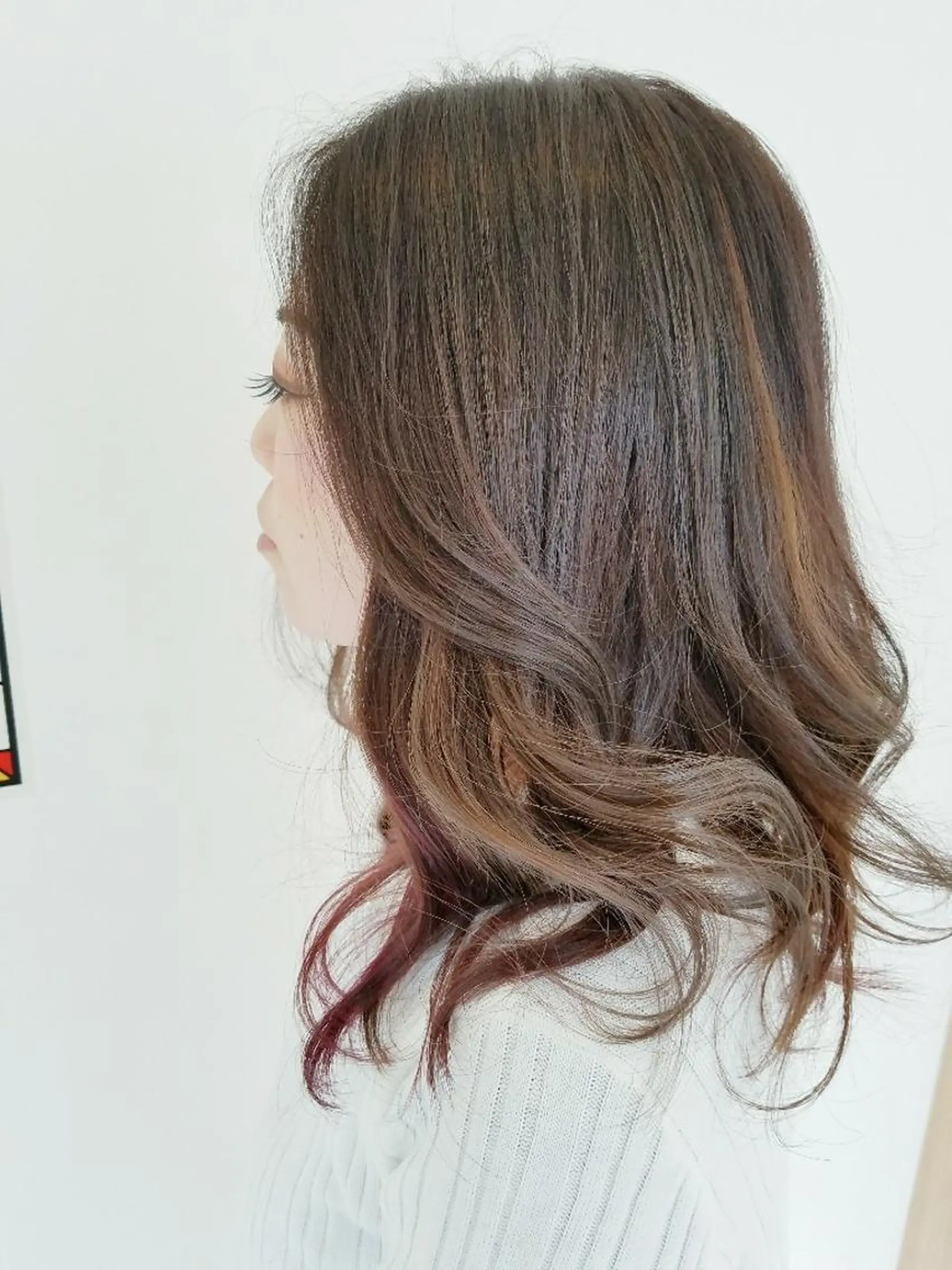 ミディアム アッシュ 髪質改善/ハイライト 小林秀樹のヘアスタイル