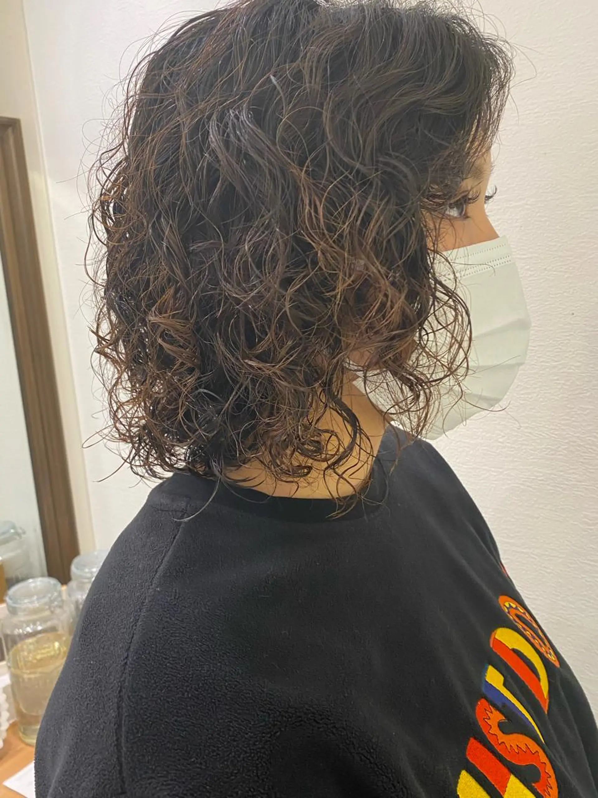 ミディアム パーマ 韓国ヘア/レイヤー/ 縮毛矯正🫧伊勢のヘアスタイル