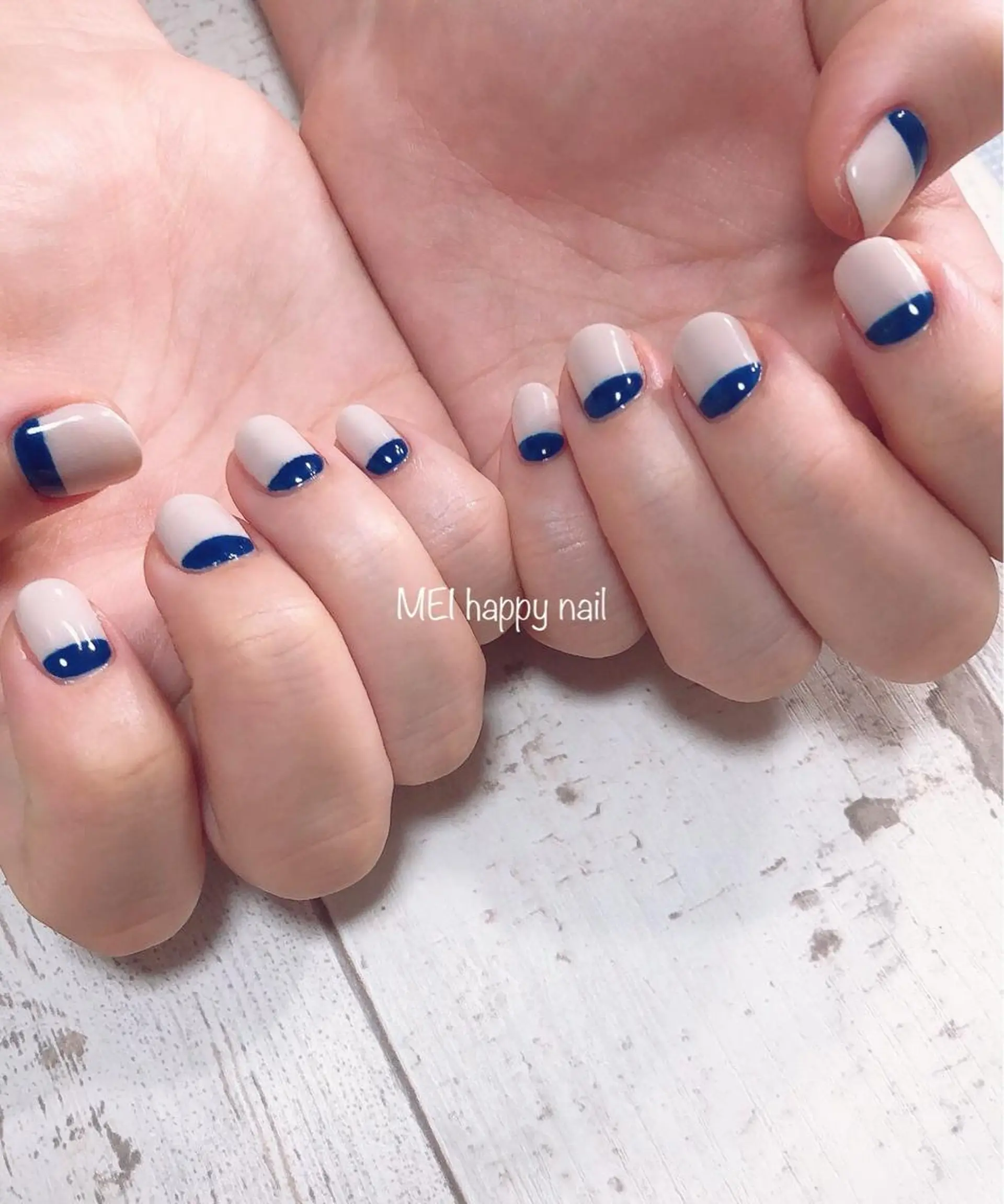 ネイル フレンチネイル ジェルネイル ニュアンスネイル パラジェル 逆フレンチ 北浦和 自爪育成ケアのネイルデザイン