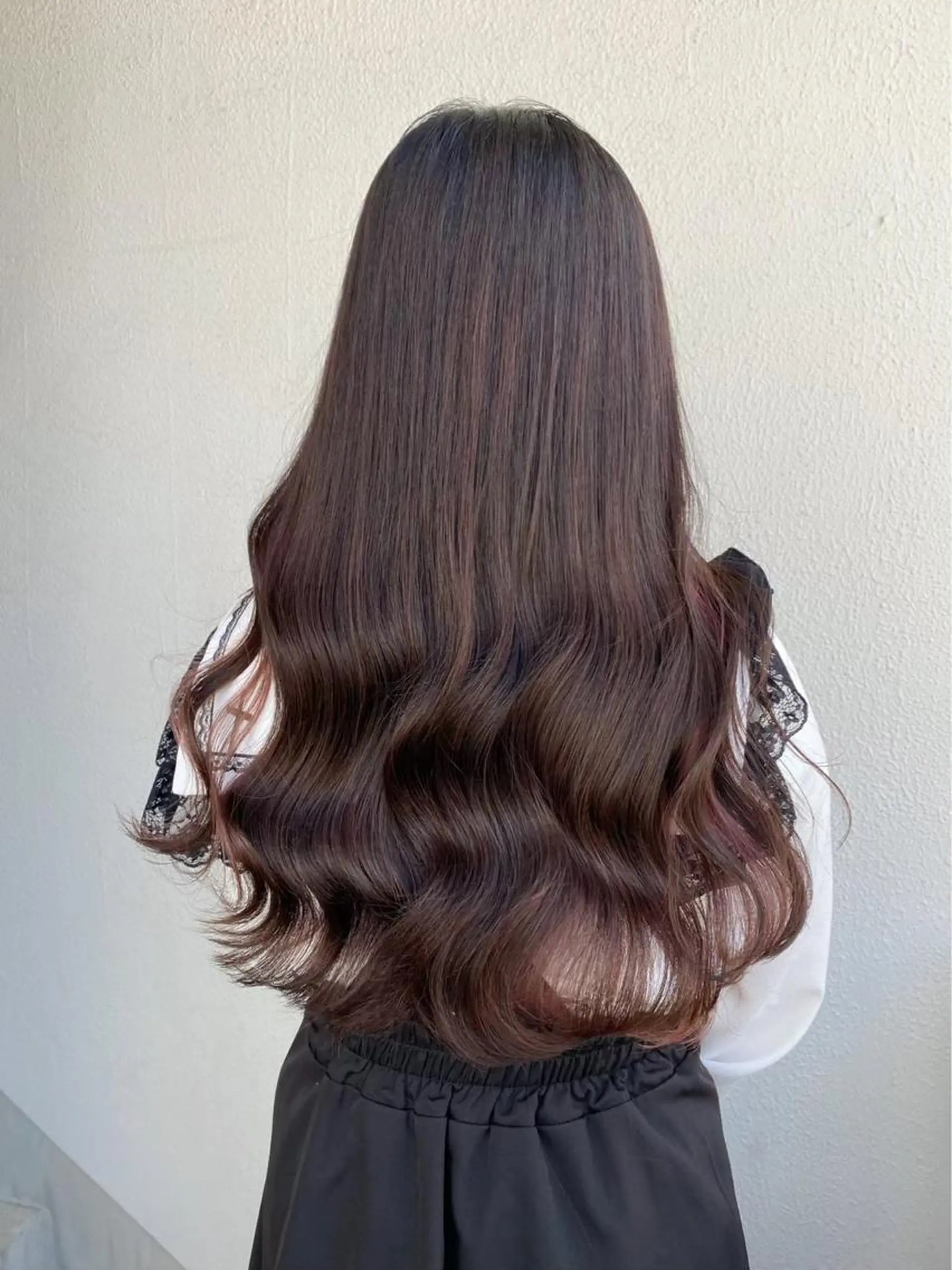 セミロング カット パーマ トリートメント ヘッドスパ ヘアセット 艶カラー の達人のヘアスタイル