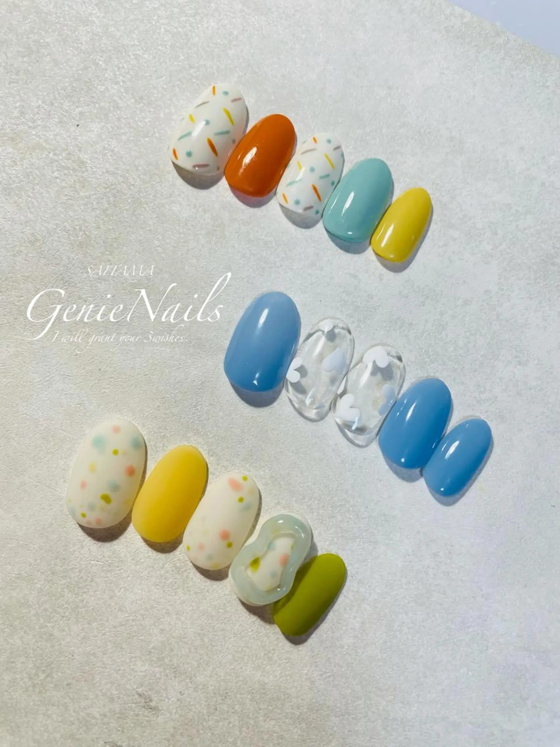 ネイル 韓国ネイル シンプルネイル Genie Nailsのネイルデザイン