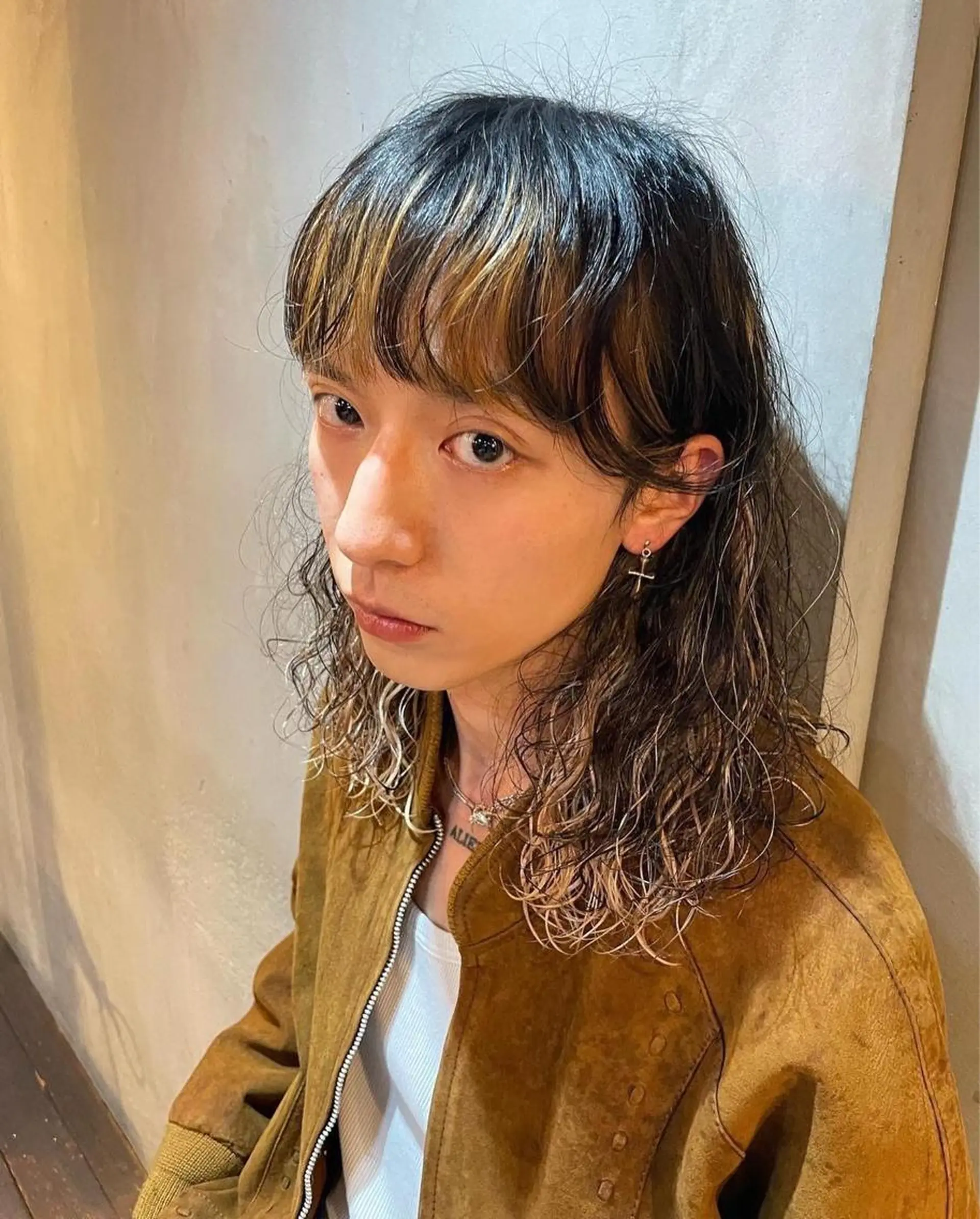 ロング パーマ メンズ メンズパーマ 國井 廉のヘアスタイル