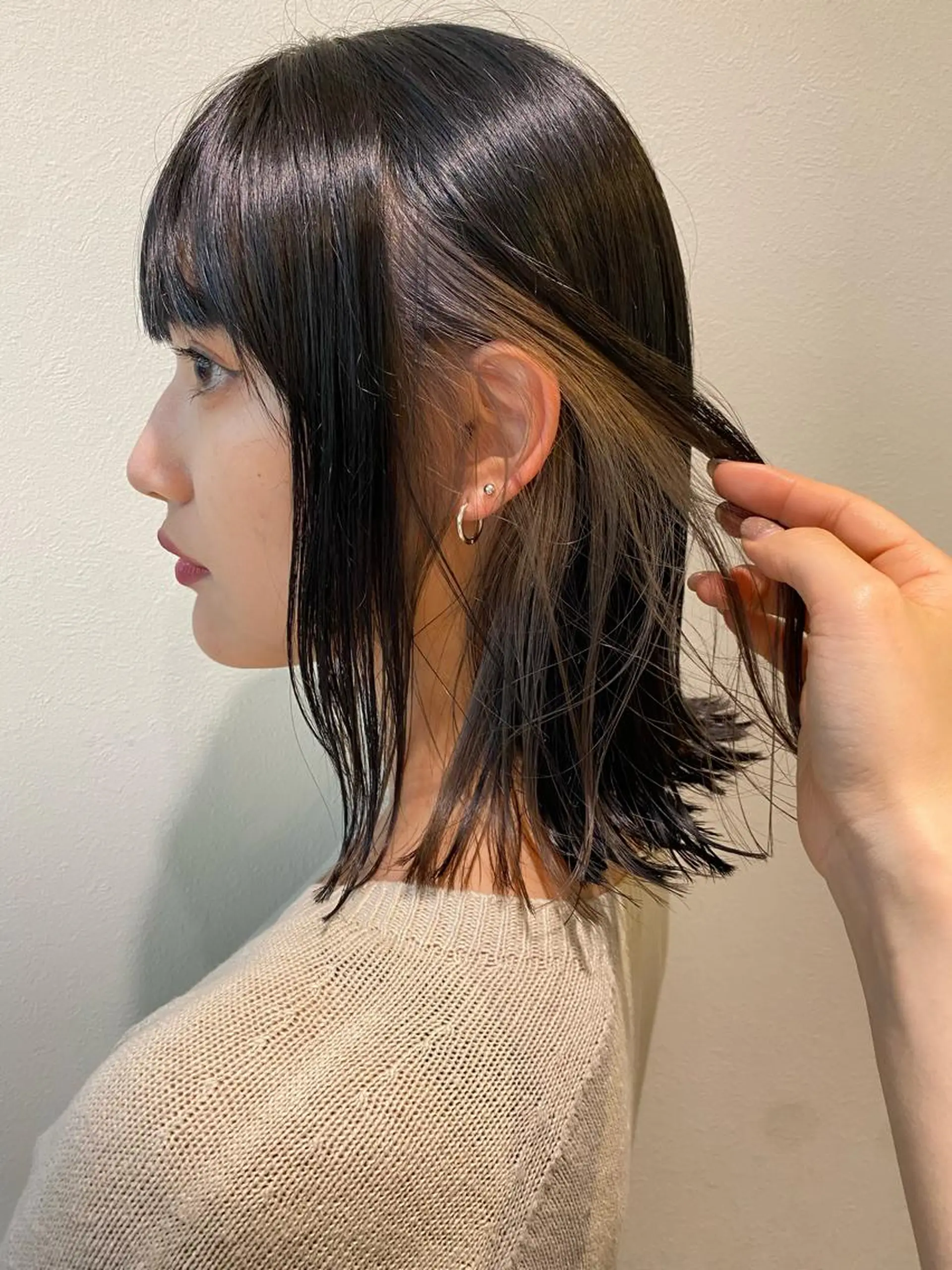 ミディアム カラー カット ヘアカラー 鹿児島 聖来のヘアスタイル