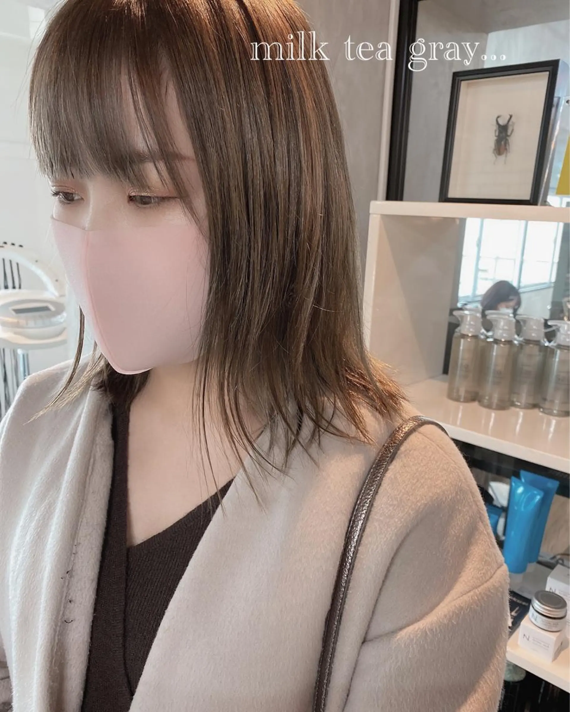 ミディアム カラー ヘアアレンジ ブリーチ stylist/蛯谷 珠里のヘアスタイル