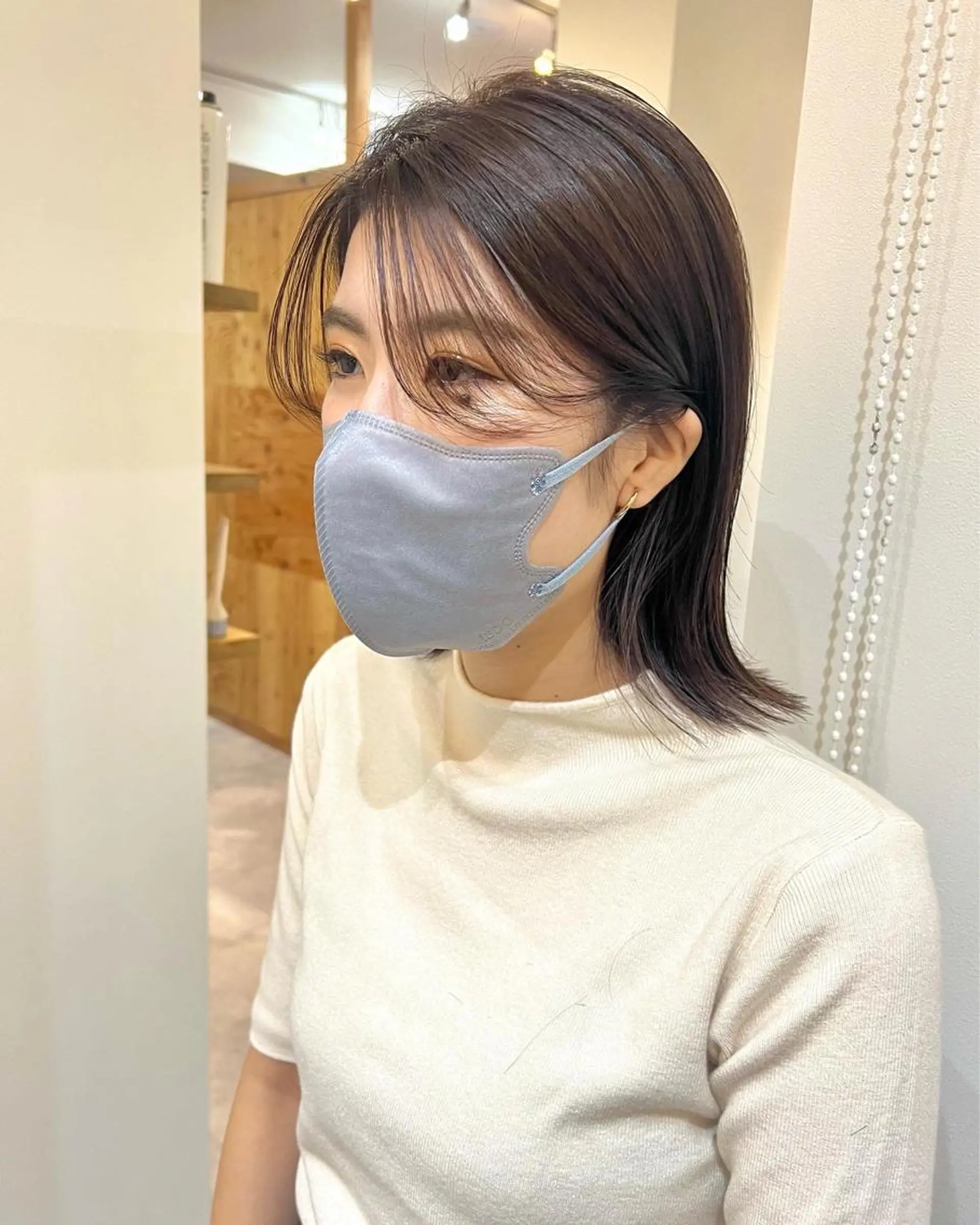 ミディアム ラベンダーブラウン しおり/パーマ/ newi町田のヘアスタイル