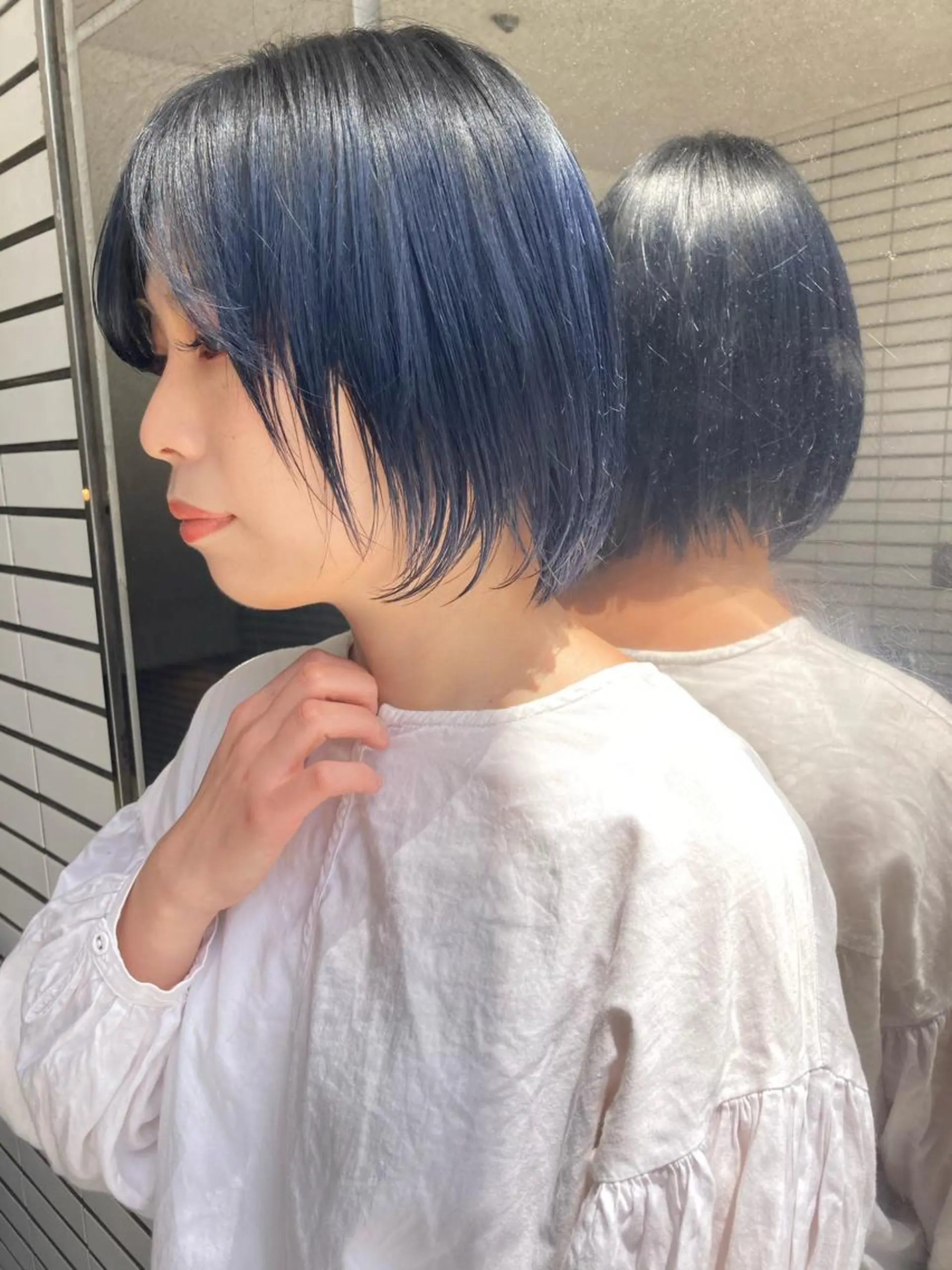 ショート カラー デザインカラー ダブルカラー FILMS所属・宮城 星のヘアスタイル