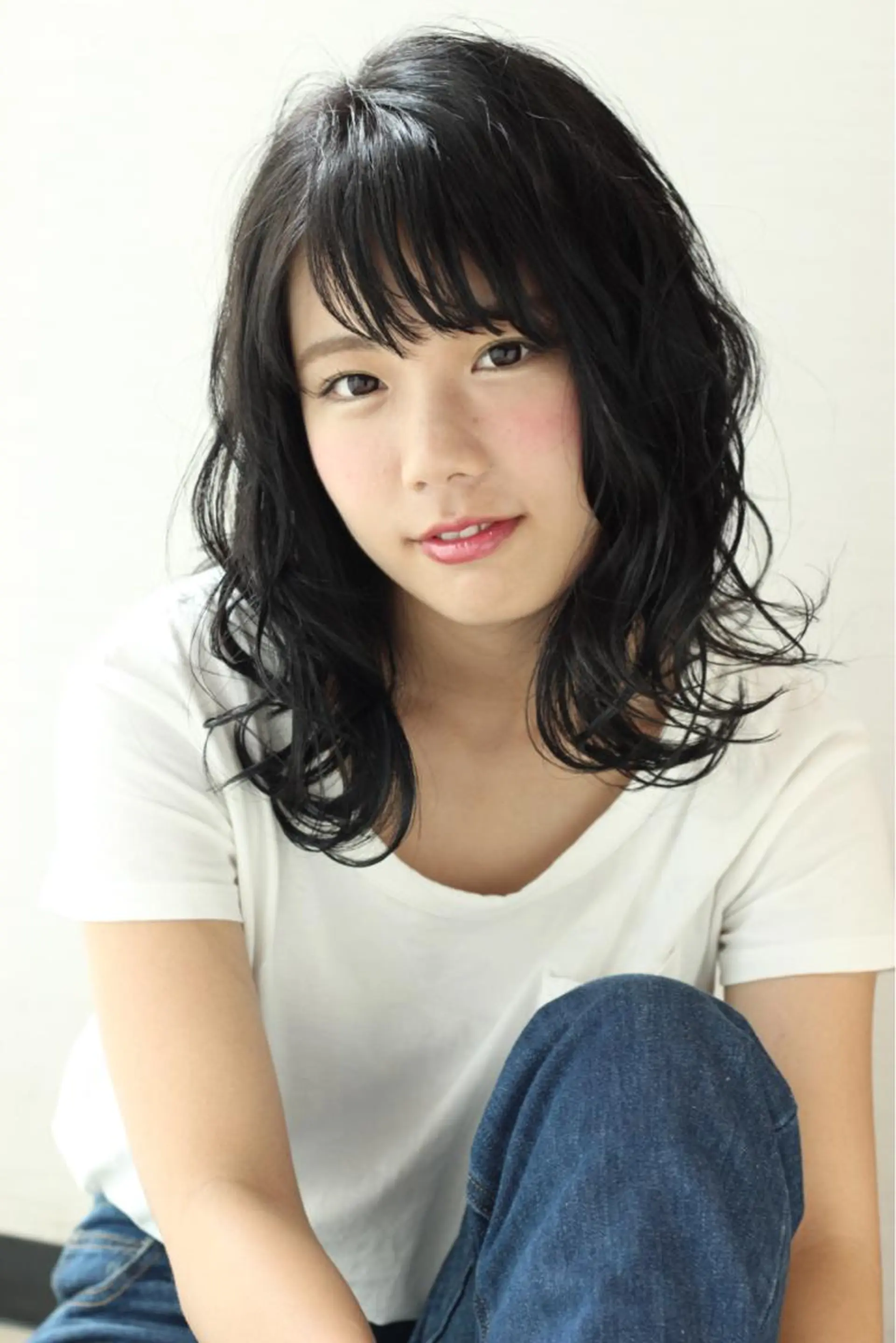 ミディアム カット パーマ トリートメント 【コテ巻き風パーマ】 一木快斗のヘアスタイル