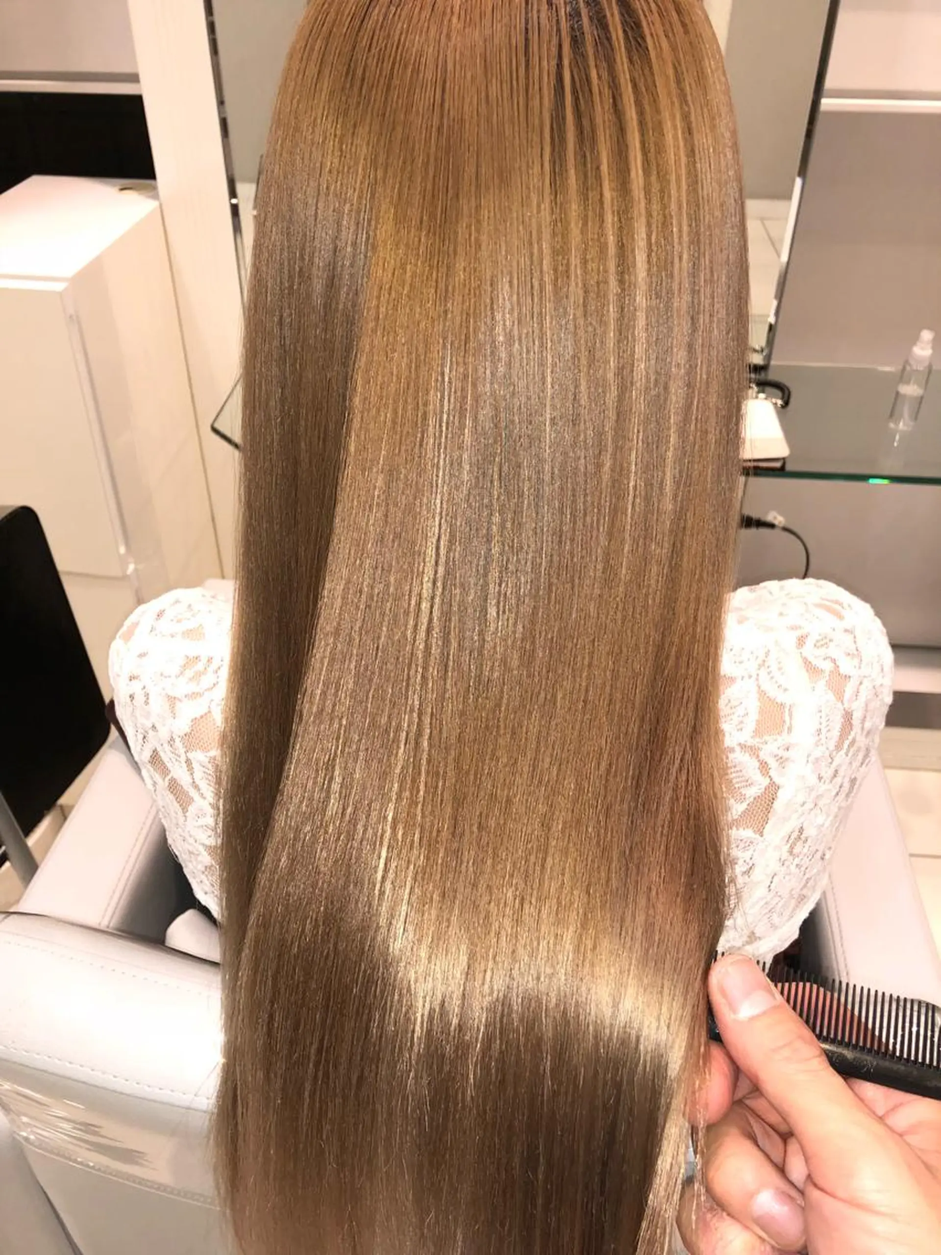 ロング パーマ 髪質改善 縮毛矯正 ストレートパーマ カット 縮毛矯正 トリートメント 縮毛矯正/髪質改善 /ブリーチ/東陽町✨のヘアスタイル