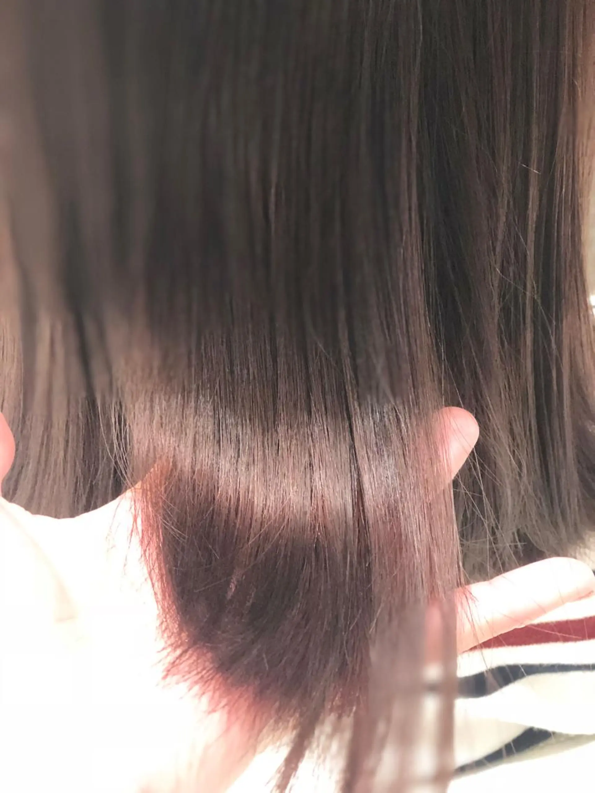 セミロング カラー ピンクカラー ピンクパープル パープルカラー カット ヘアカラー トリートメント ✨美髪矯正の専門家✨ 髪質改善　松村のヘアスタイル