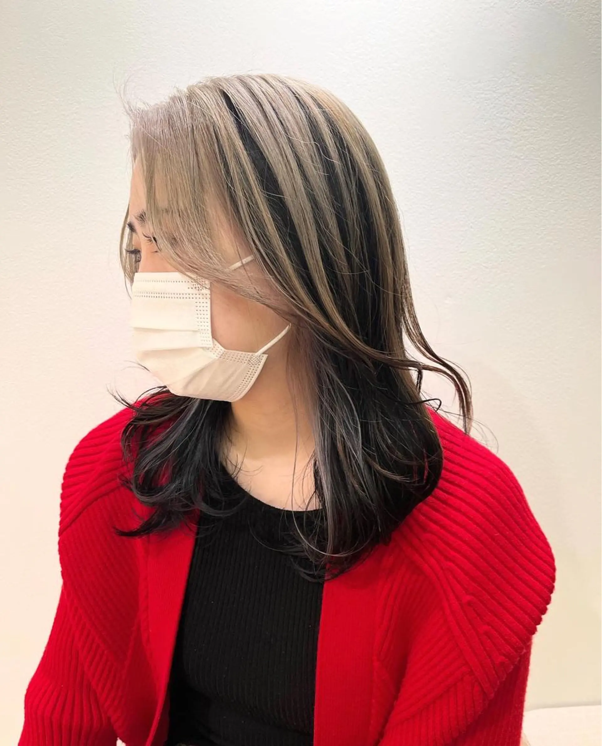 セミロング カラー デザインカラー 村松萌/ レイヤーカットのヘアスタイル