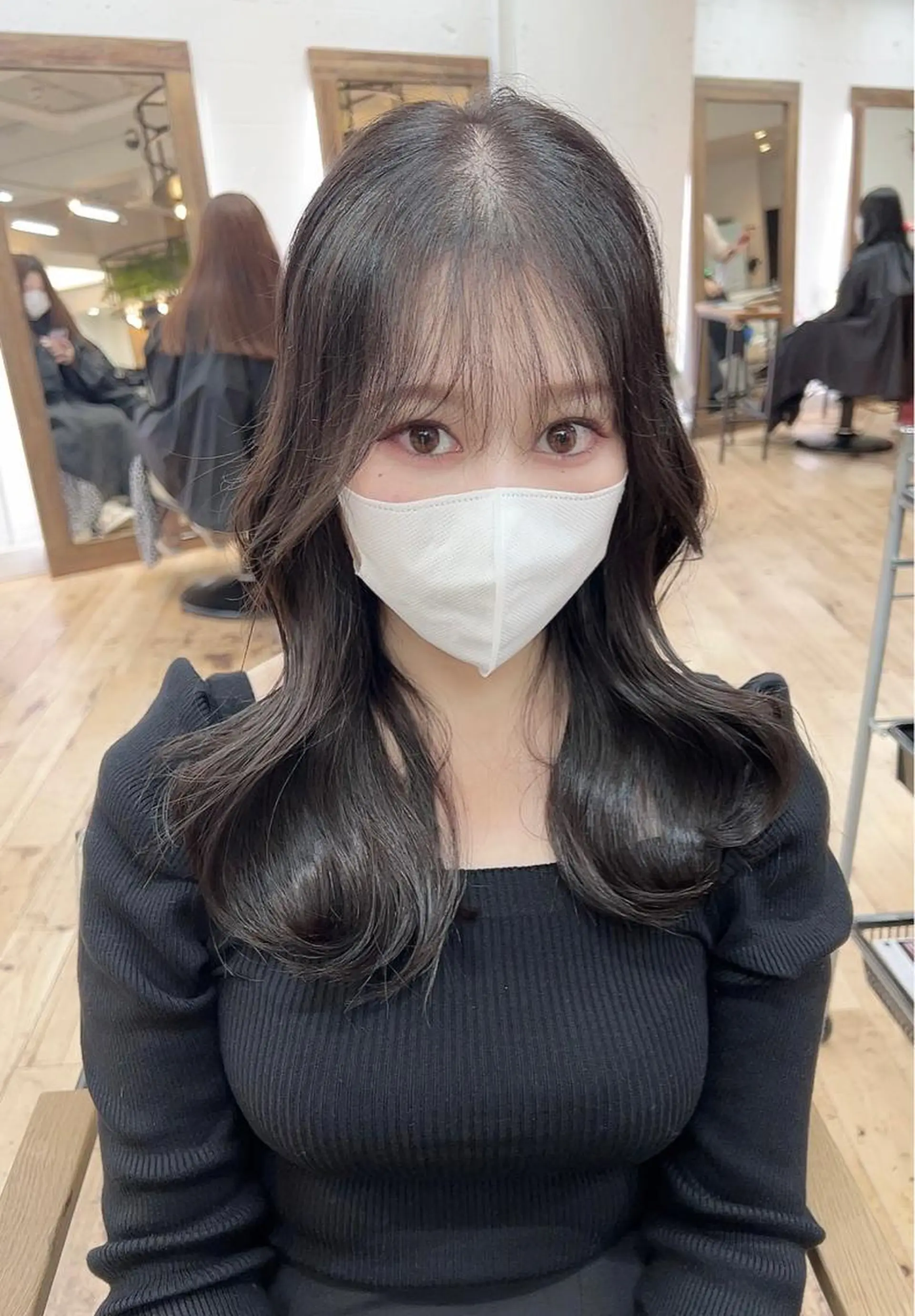 ロング 韓国風ヘア レイヤーカット カット ヘアカラー 🩶韓国/似合わせ/ さわ🩶のヘアスタイル