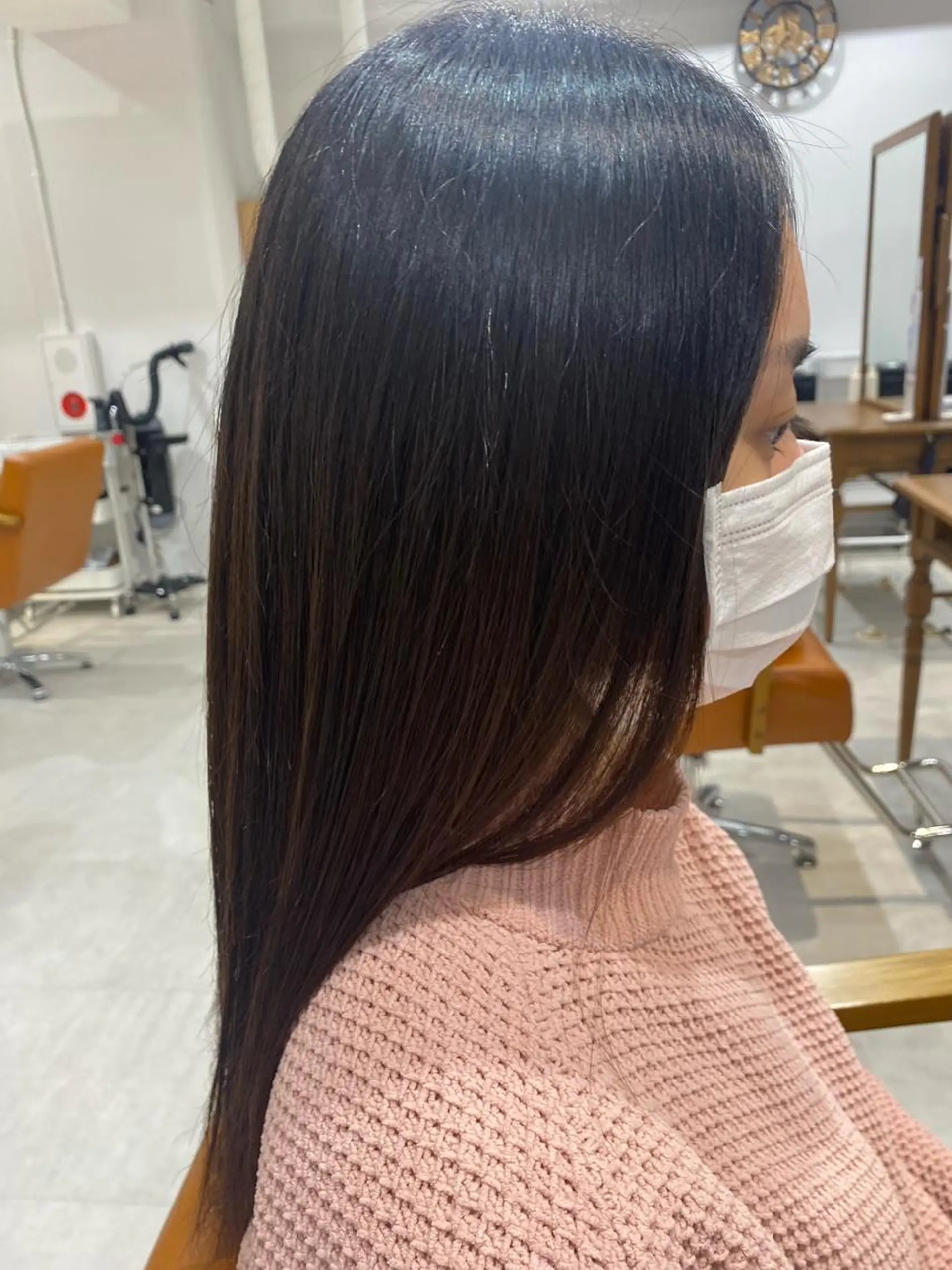 ロング パーマ 縮毛矯正 山﨑 燦人のヘアスタイル