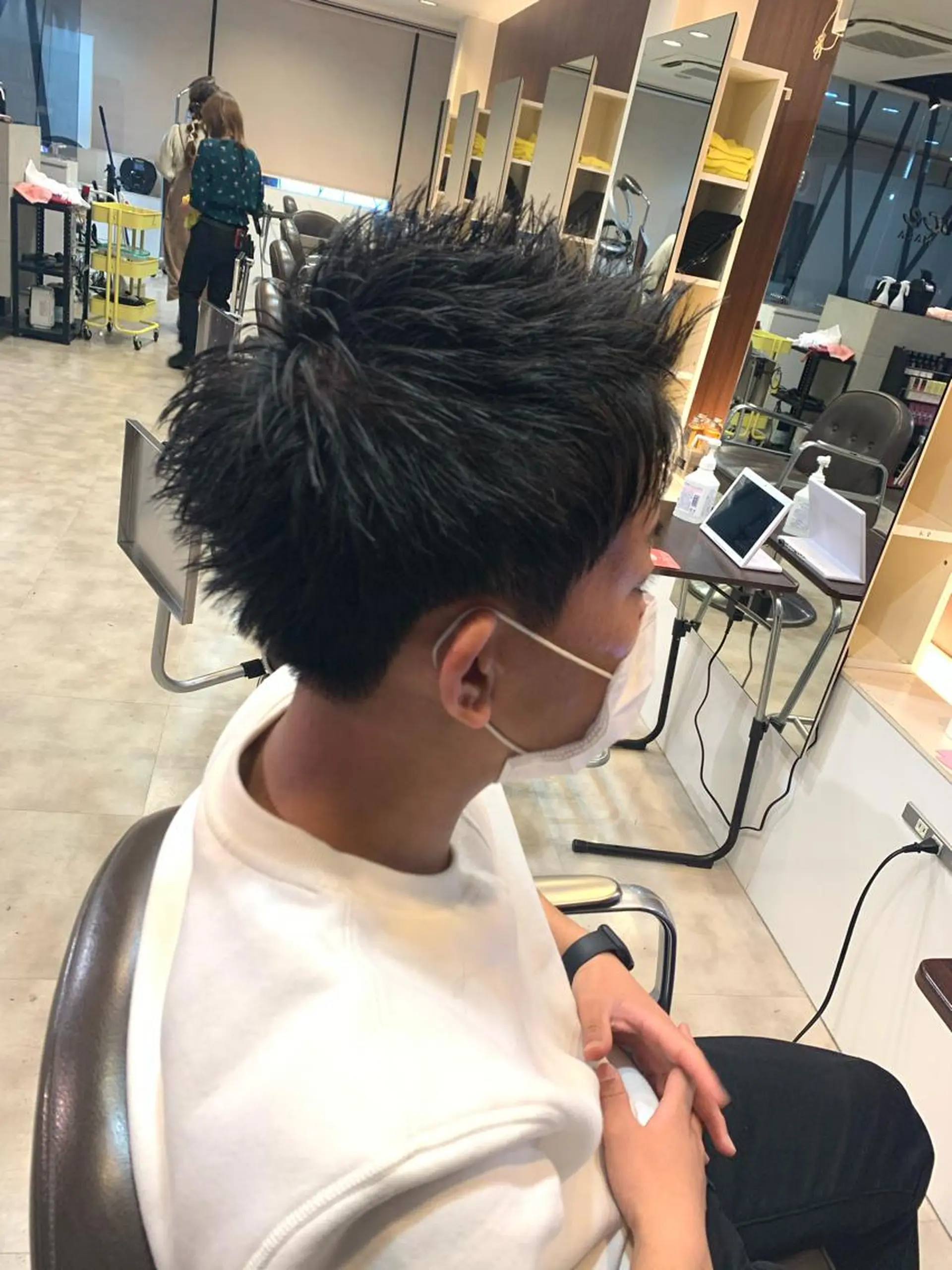 ショート メンズ カット ヘアセット メンズパーマ/難波/ 心斎橋　室園亮佑のヘアスタイル