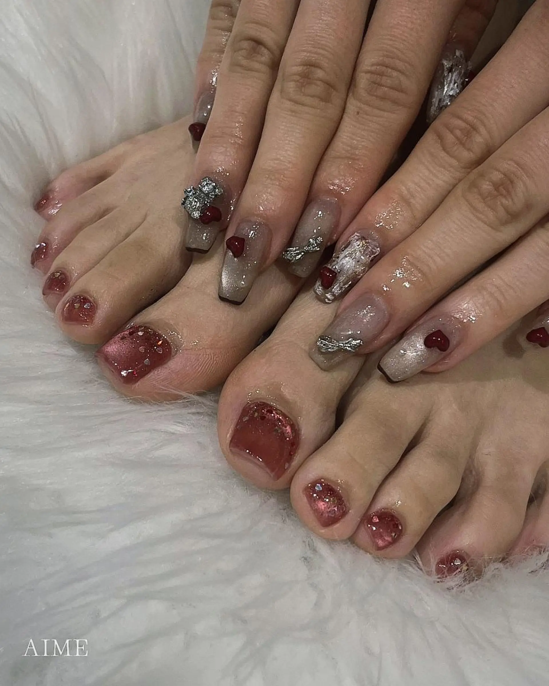 ネイル フットネイル シンプルネイル ハンドネイル AIME (yuuka)のネイルデザイン