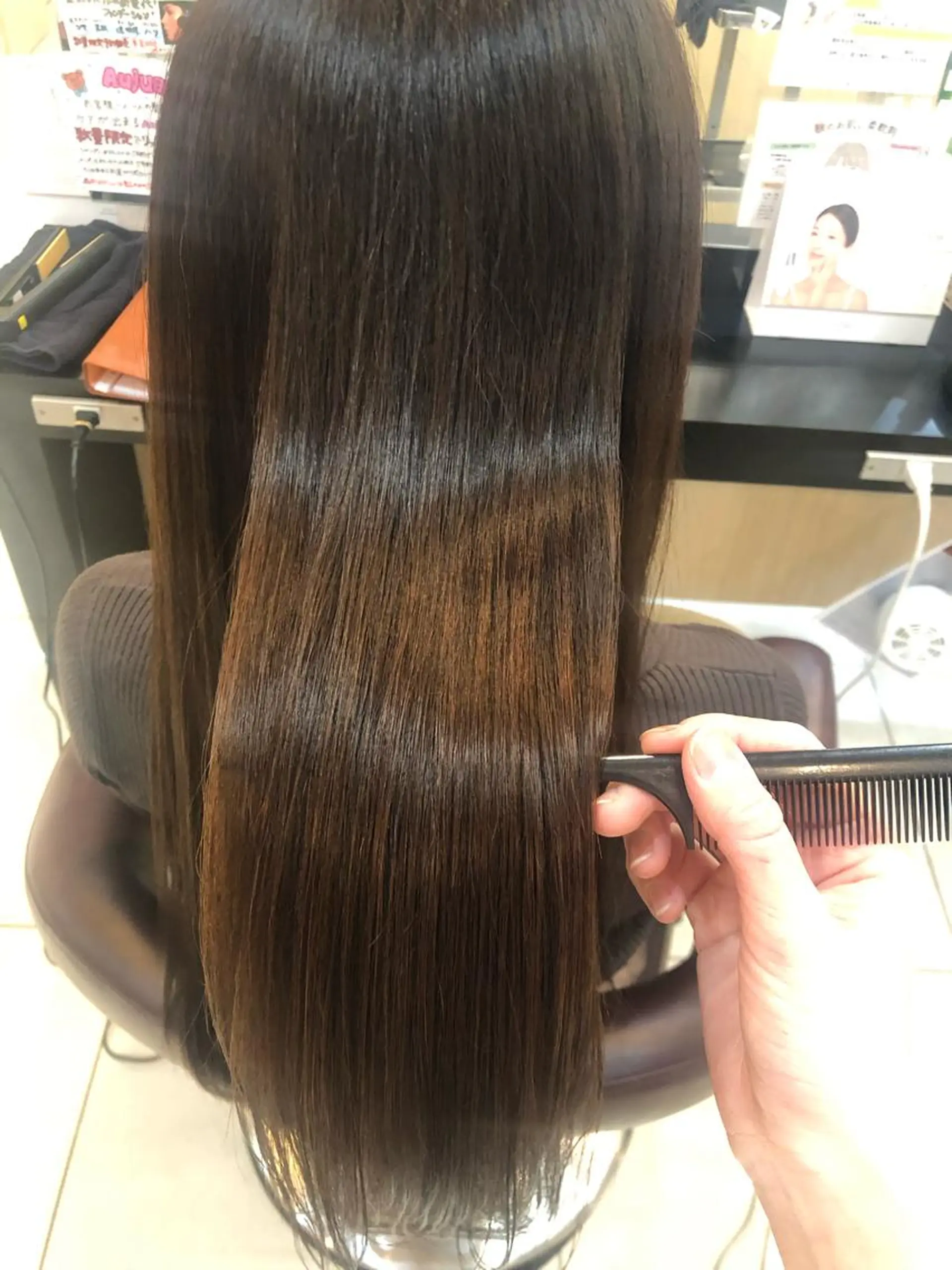 ロング カラー ショートボブ アクアカラー ボブ 髪質改善 トリートメント リリー /Men's/パーマのヘアスタイル