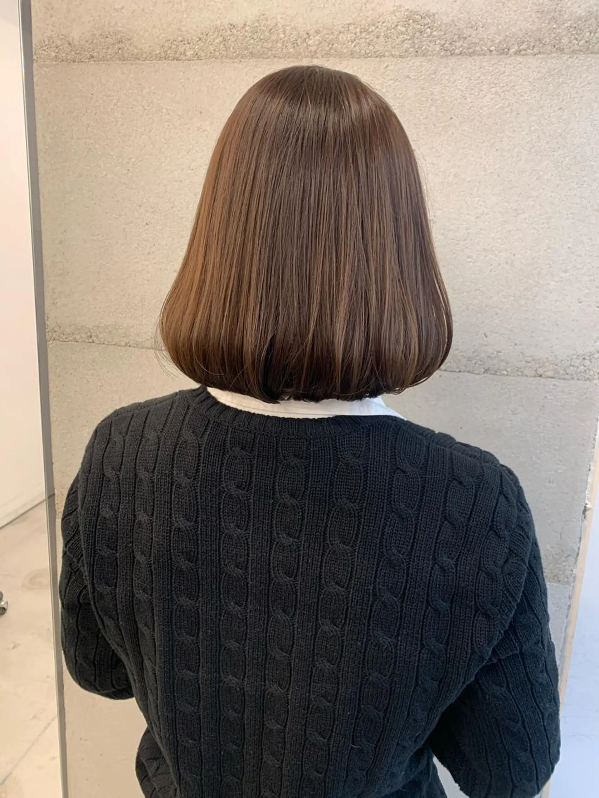 ミディアム カラー ミディアムパーマ ベージュカラー 黒髪 ブリーチ ブルーカラー カット ヘアカラー トリートメント ヘッドスパ ヘアセット 透明感/オリーブ/ グレージュ/YUKAのヘアスタイル