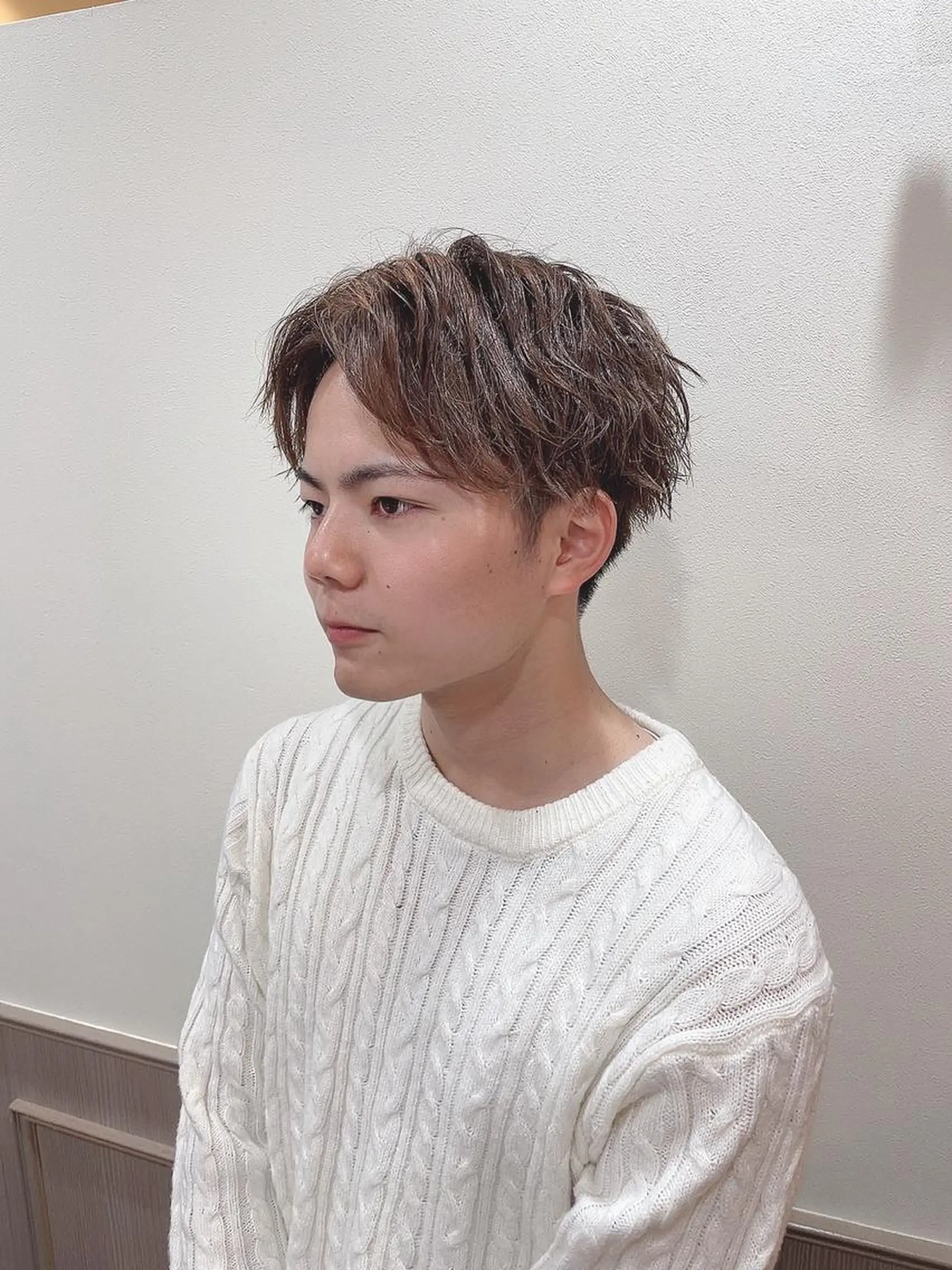 ショート パーマ メンズ カット ヘアカラー ヘアセット Chrom Tokyo ne/on所属・🔥メンズ専門🔥 山田　パーマ大人気◎のヘアスタイル