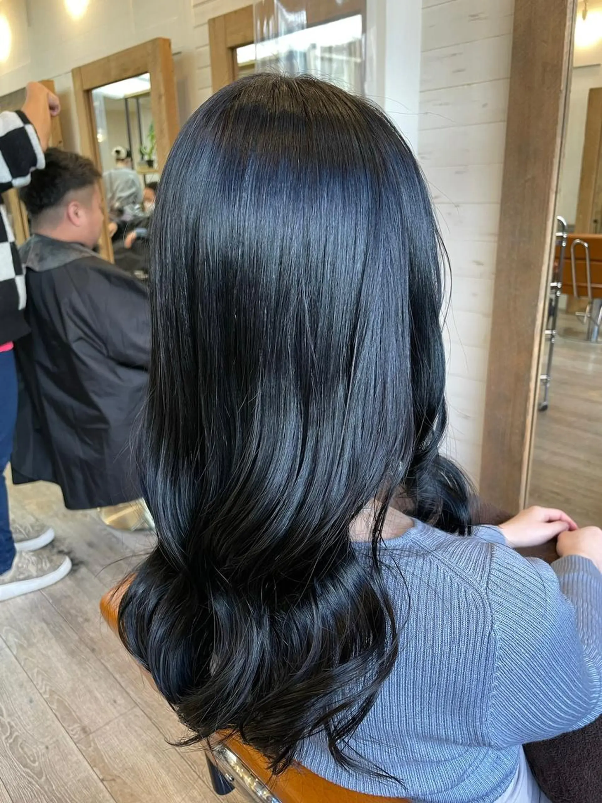 セミロング カラー アディクシーカラー アッシュ ミストバング ブリーチ ブロンド カット 縮毛矯正 トリートメント N° anfeel 渋谷🪞🫧のヘアスタイル