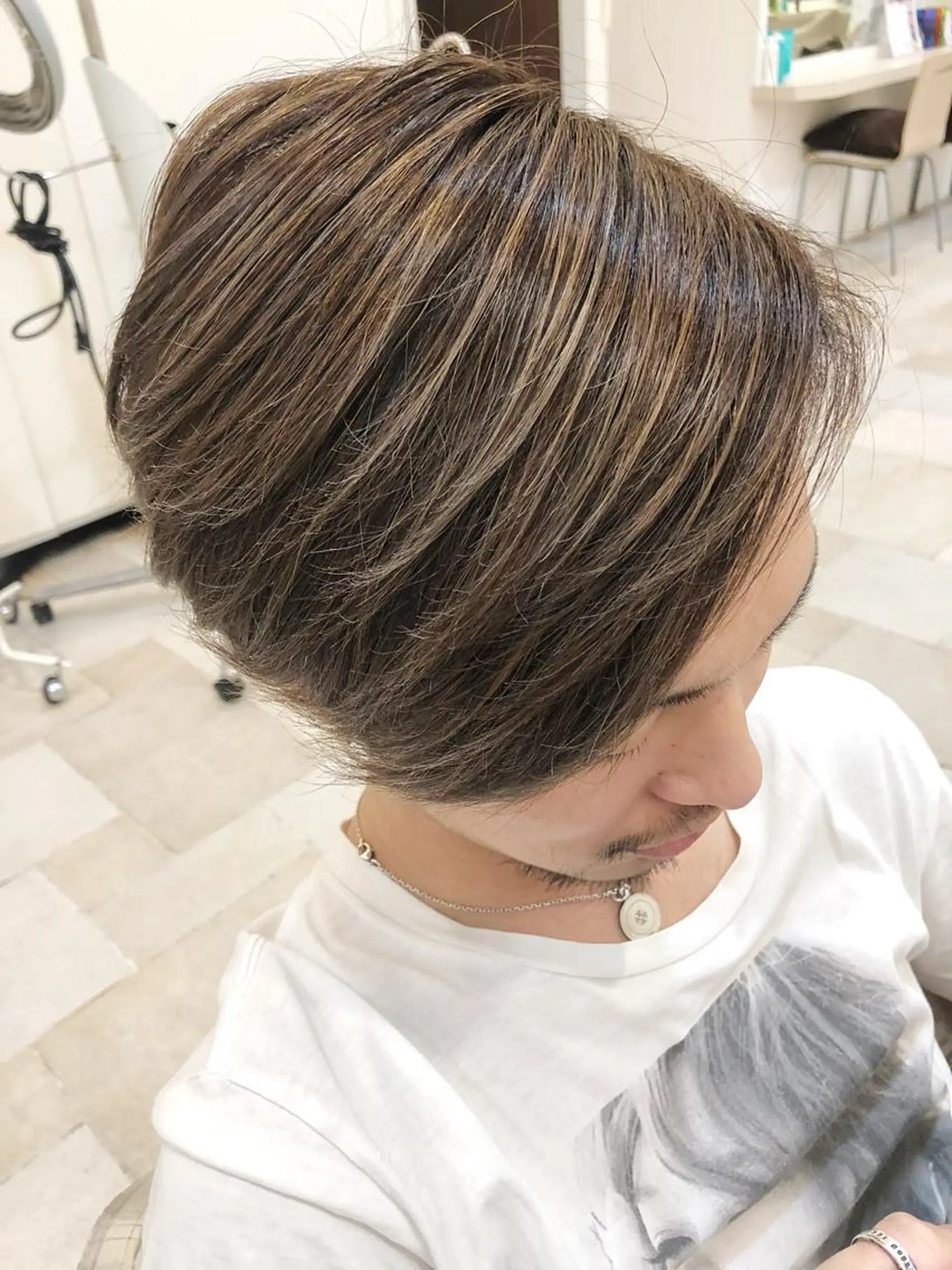 カラー メンズ メンズハイライト ハイライトカラー ✨パーマ特化 遠藤 まりえ✨のヘアスタイル