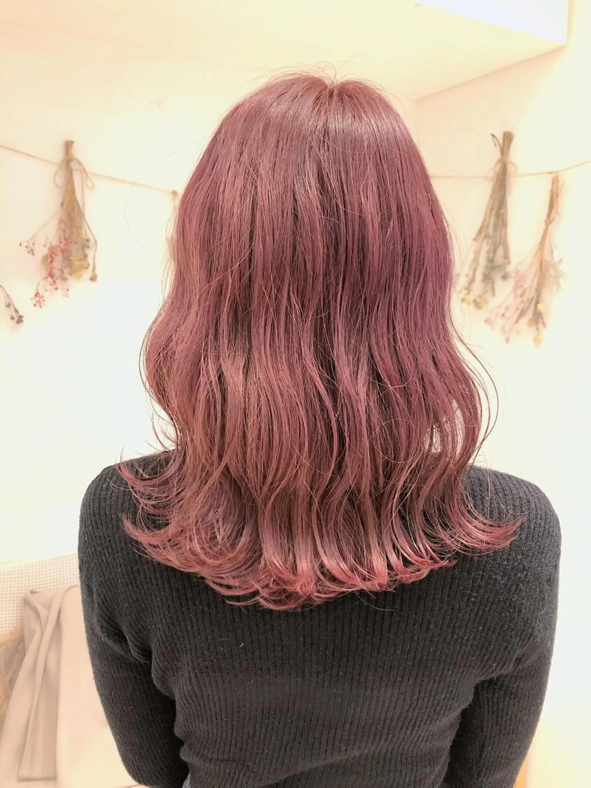 ミディアム カラー ピンクカラー はだゆうき @hadadan08のヘアスタイル