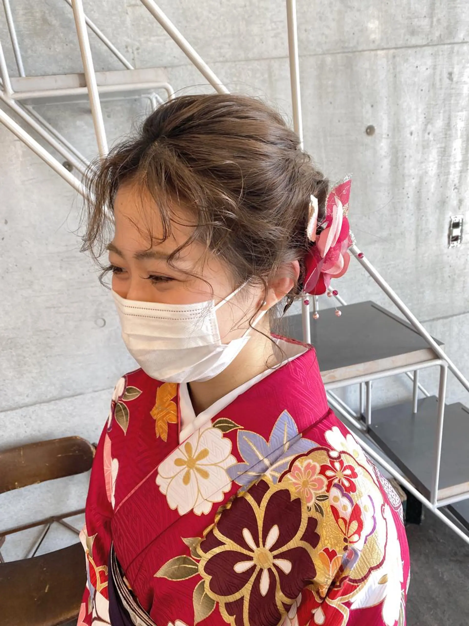 ミディアム カラー パーマ ヘアアレンジ メンズ キッズ ネイル マツエク・マツパ モリモト サナのヘアスタイル