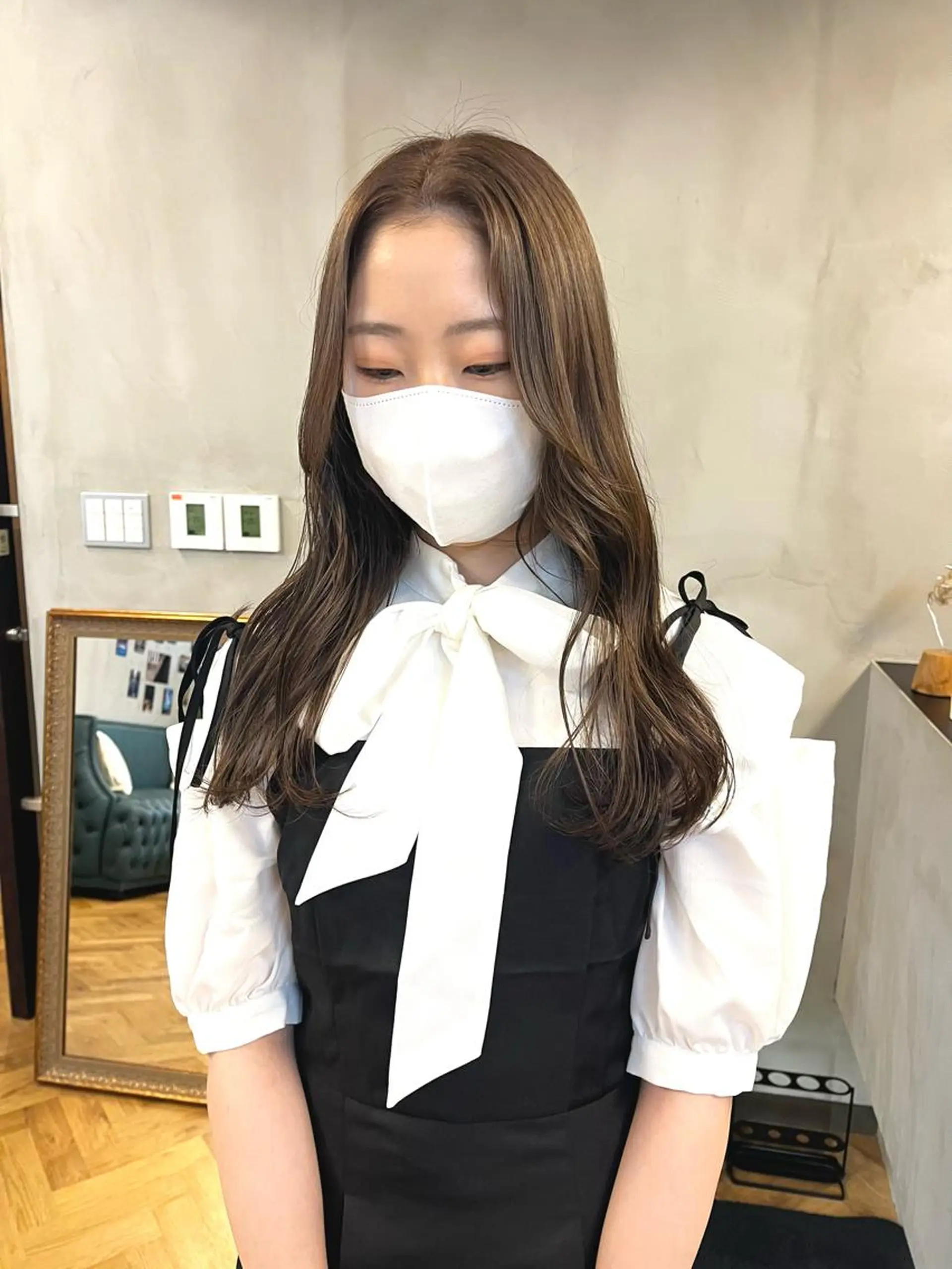 ロング カラー ブリーチ ダブルカラー ブリーチなしカラー esu西梅田所属・ena/ブリーチなし 透明感・レイヤー🎀のヘアスタイル