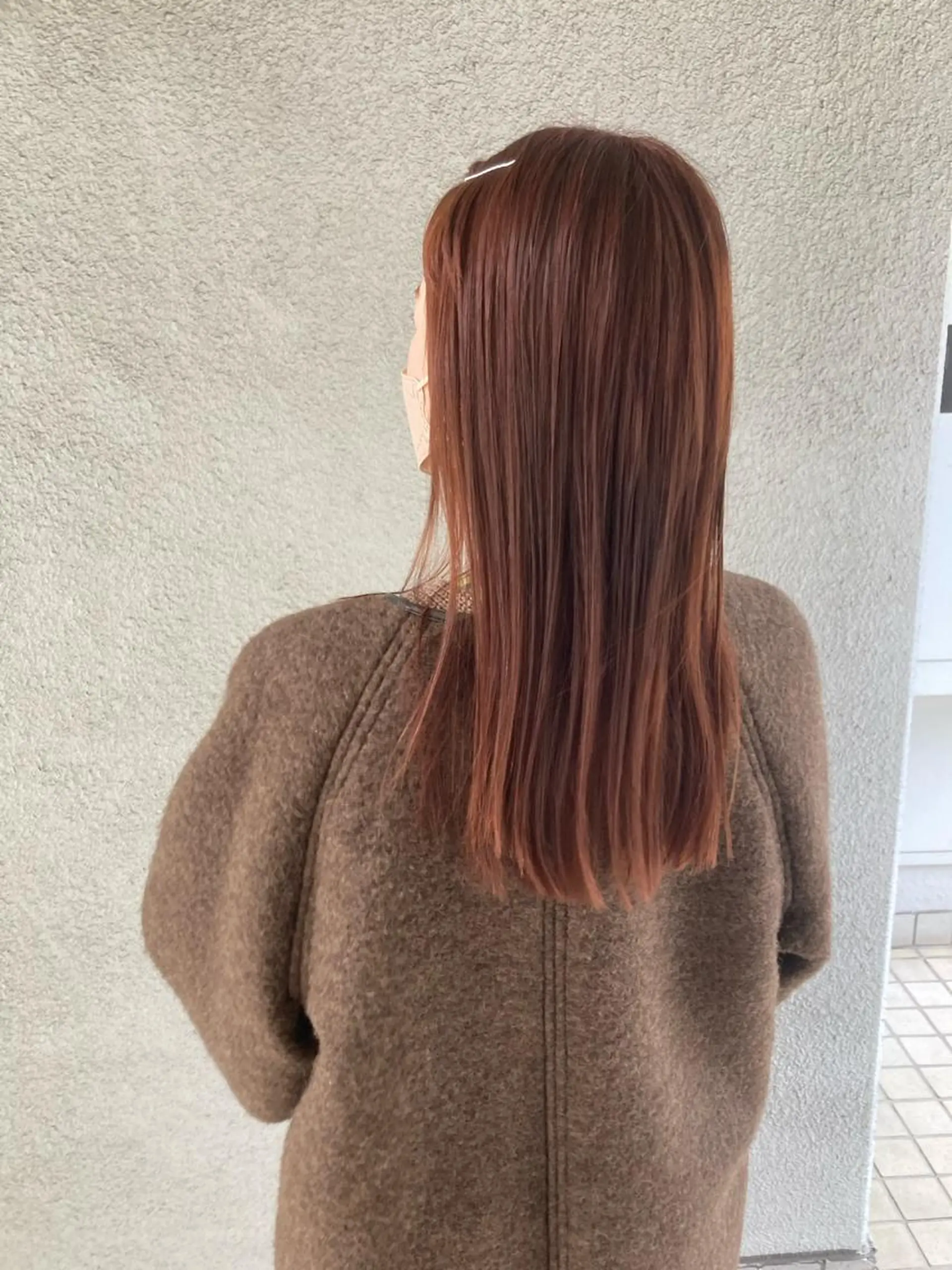 セミロング カラー オレンジ カット ヘアカラー トリートメント お洒落ベージュ🤎 代官山shibukiのヘアスタイル