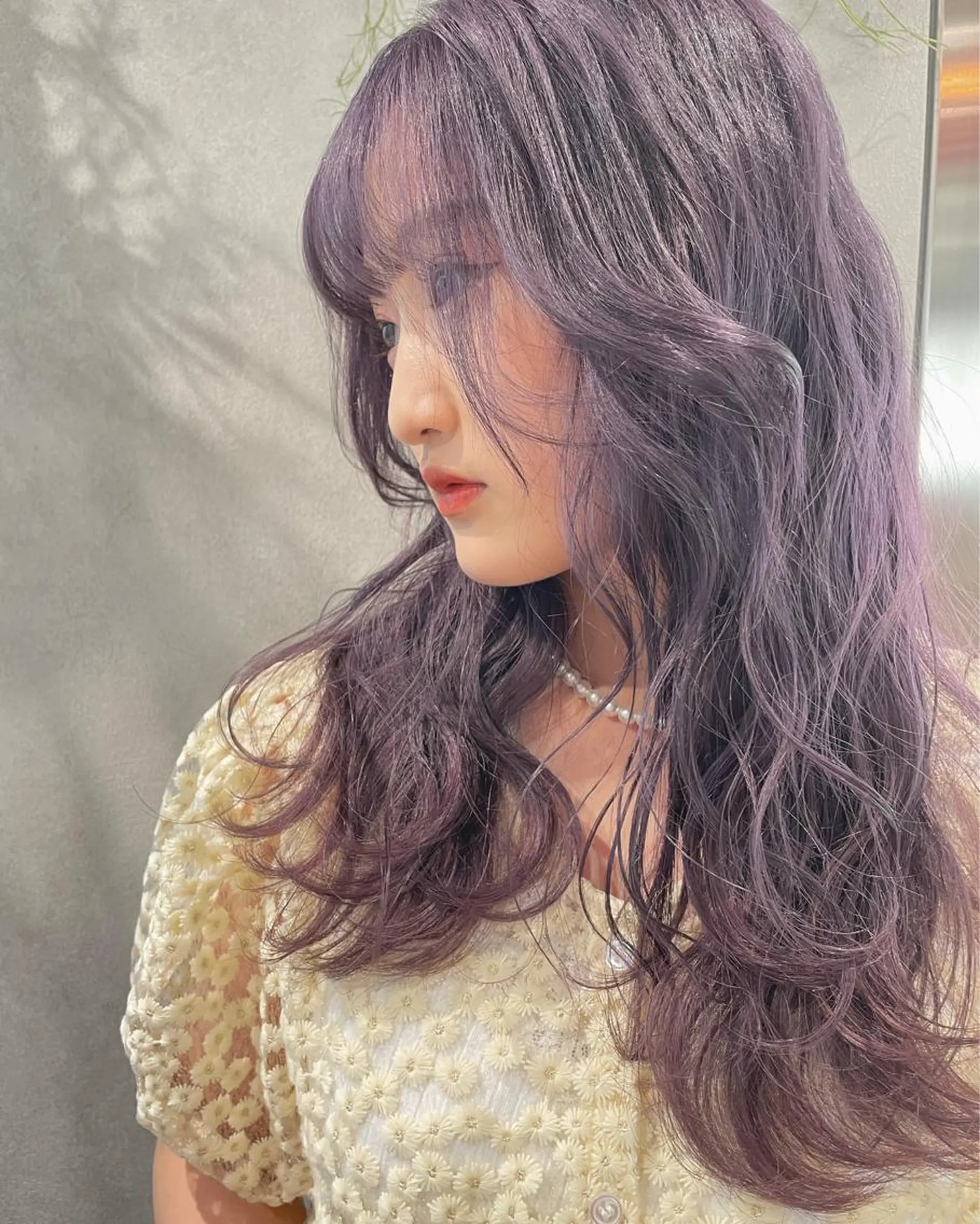 ロング カラー ヘアアレンジ ラベンダーカラー ヘアカラー トレンドlayer cut💐mihoのヘアスタイル