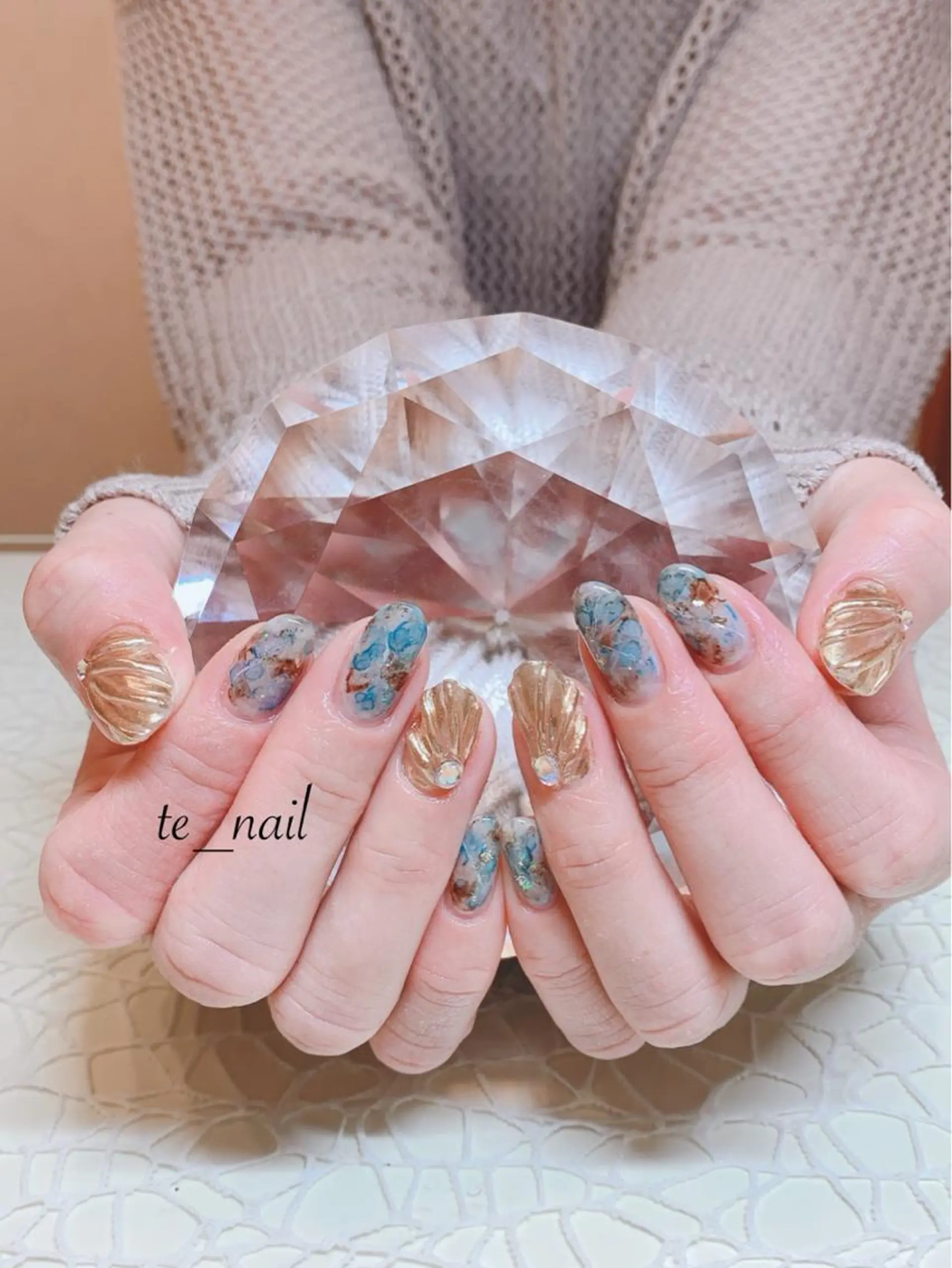 ネイル アートネイル ミラーネイル ニュアンスネイル ストーンネイル ｔe_ nailのネイルデザイン