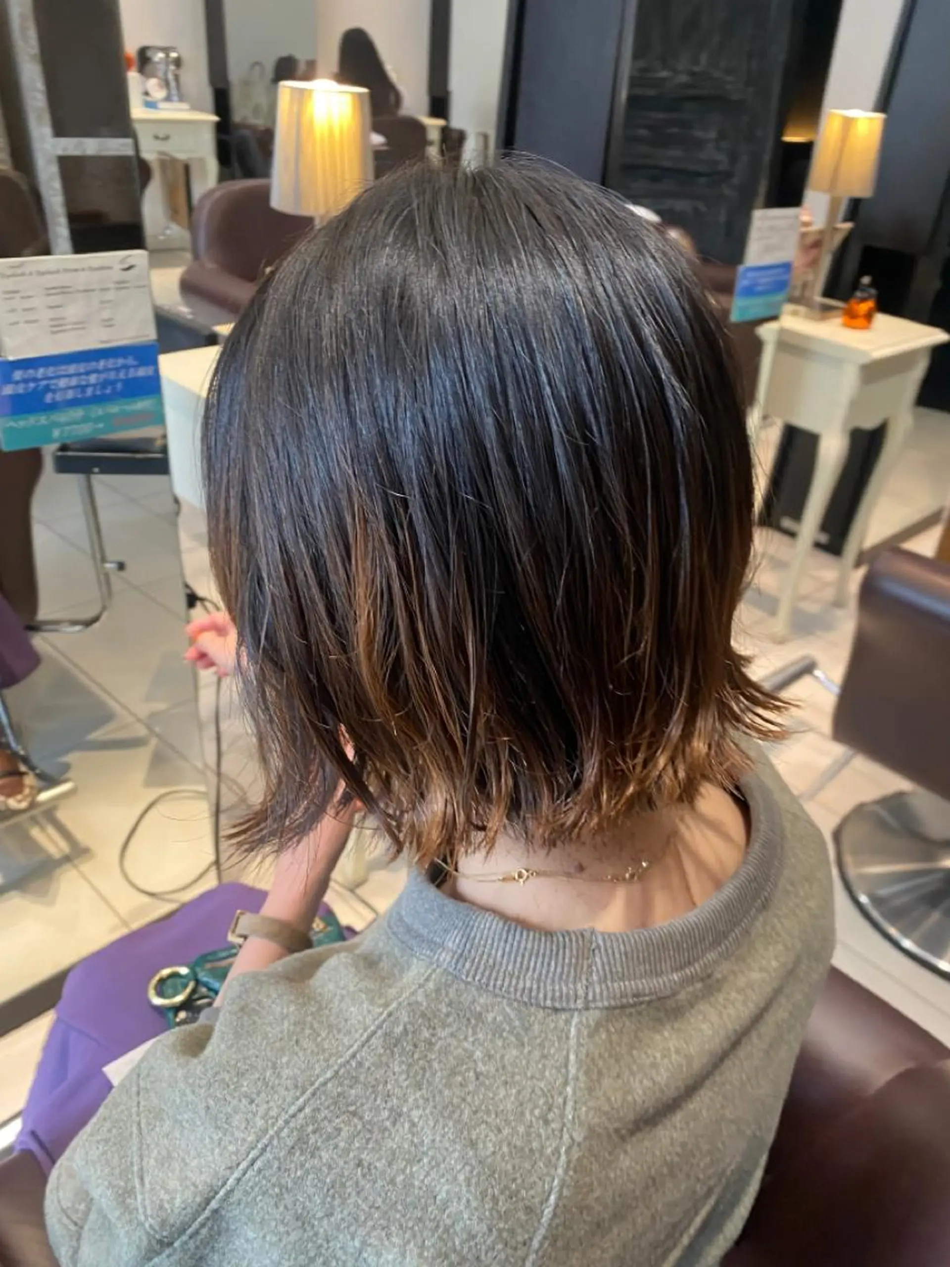 ショート パーマ ボブ 外ハネヘア カット パーマ 【骨格診断】佃 知南のヘアスタイル