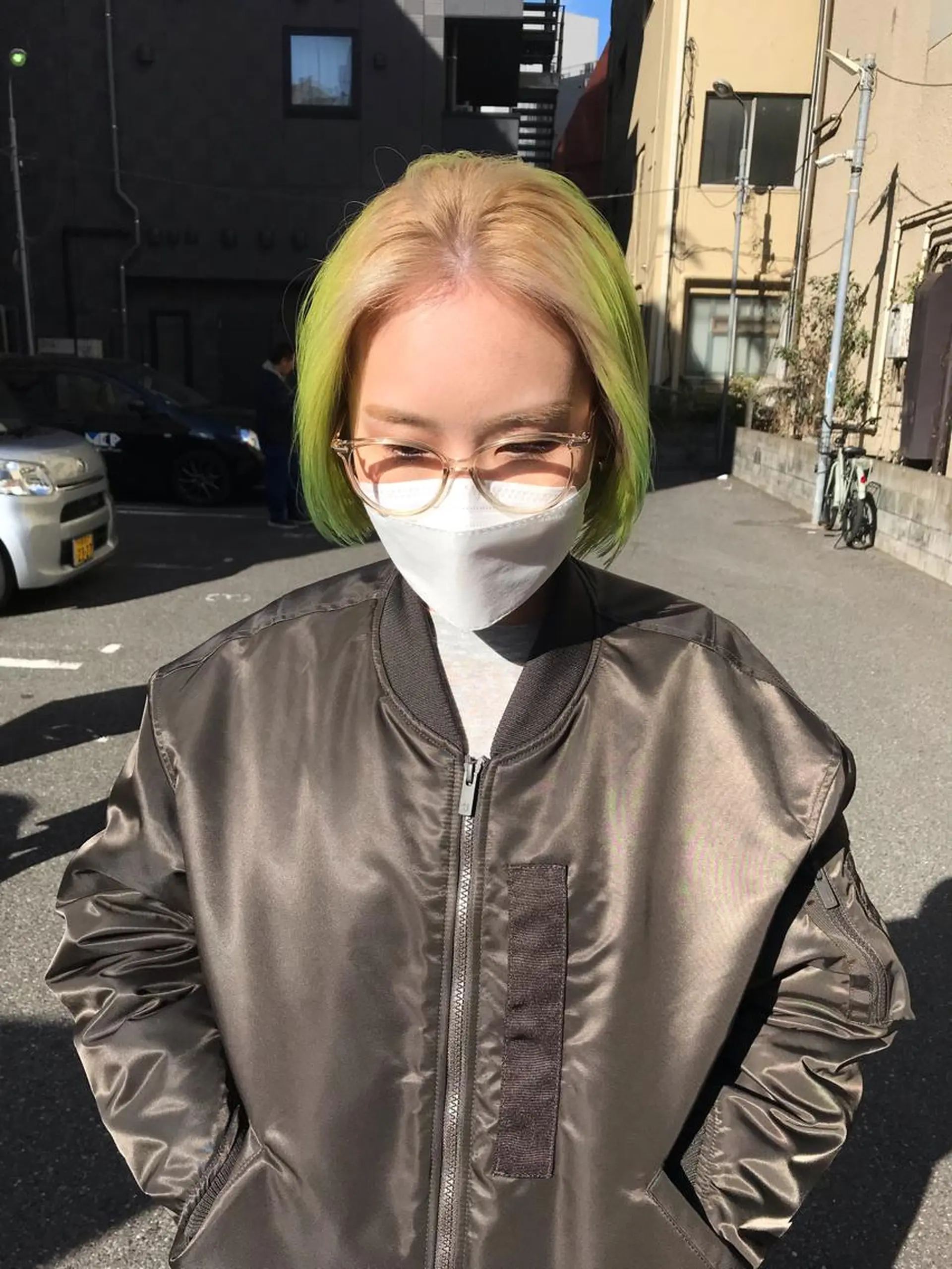 ショート イエローカラー stylist 大須賀 裕矢のヘアスタイル