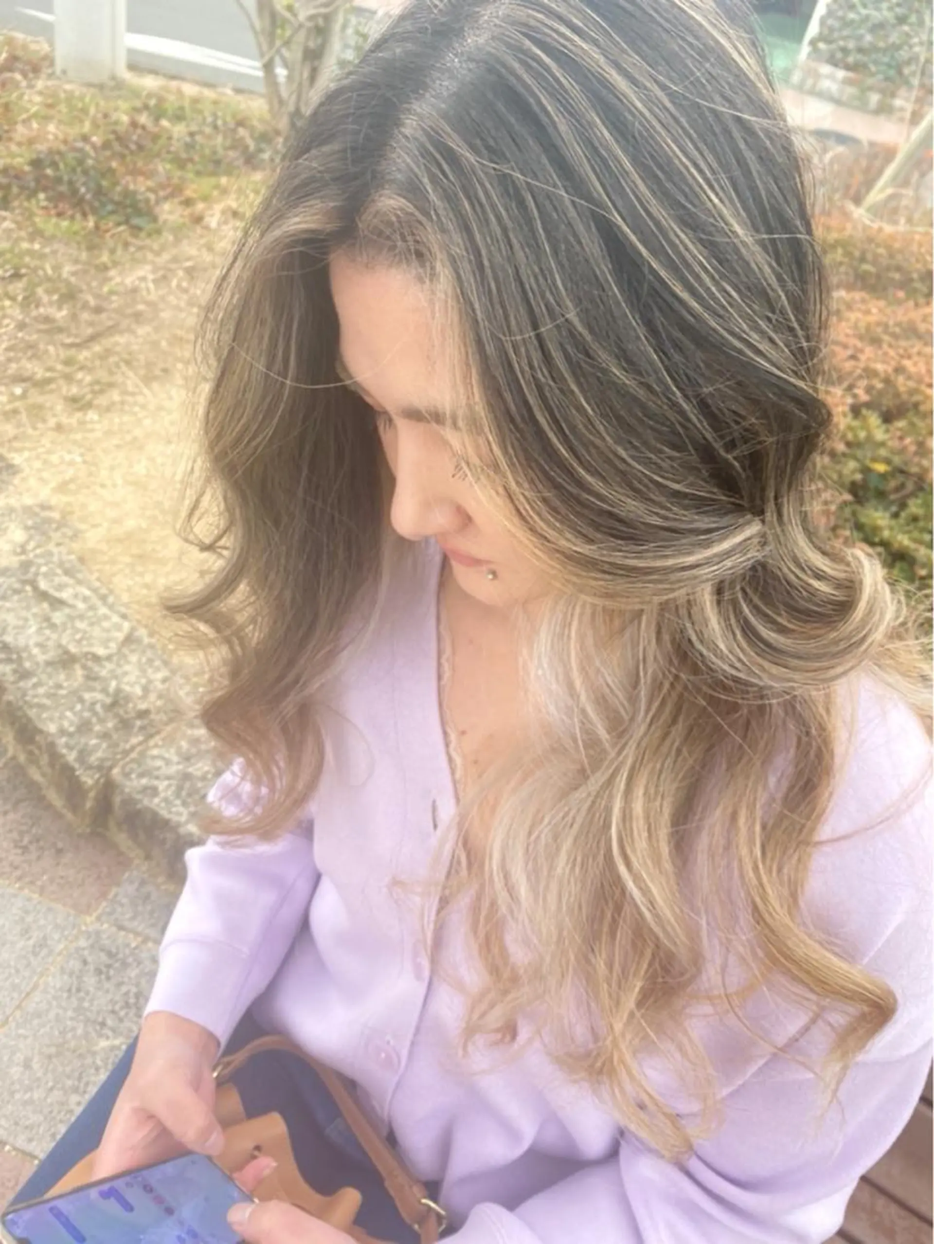 ロング カラー ヘアカラー 美容室 ソンリエのヘアスタイル