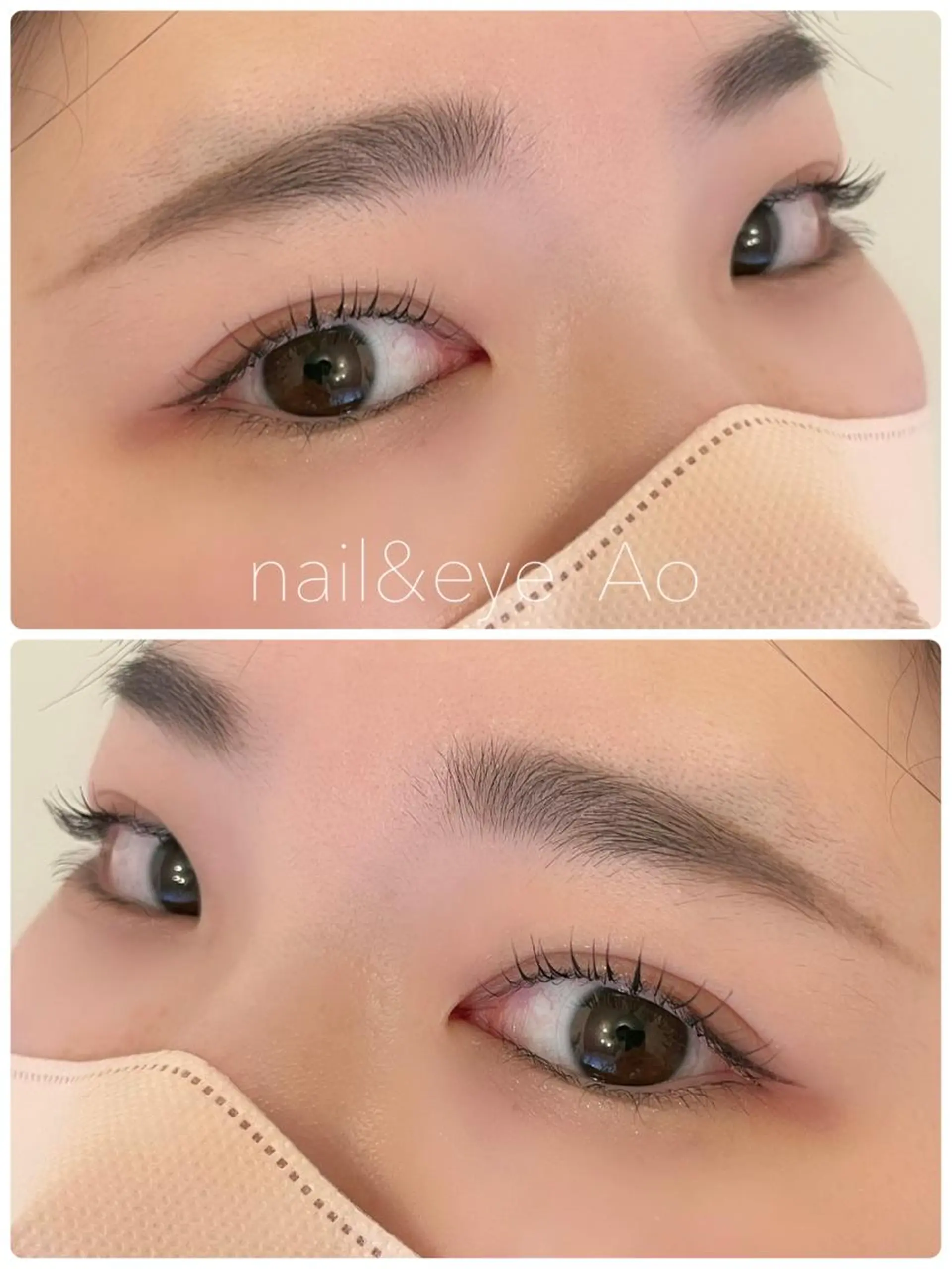 ミディアム カラー パーマ ヘアアレンジ メンズ キッズ ネイル マツエク・マツパ アイブロウ パリジェンヌラッシュリフト ストレートパーマ マツパ nail&eye Aoのマツエク・マツパデザイン