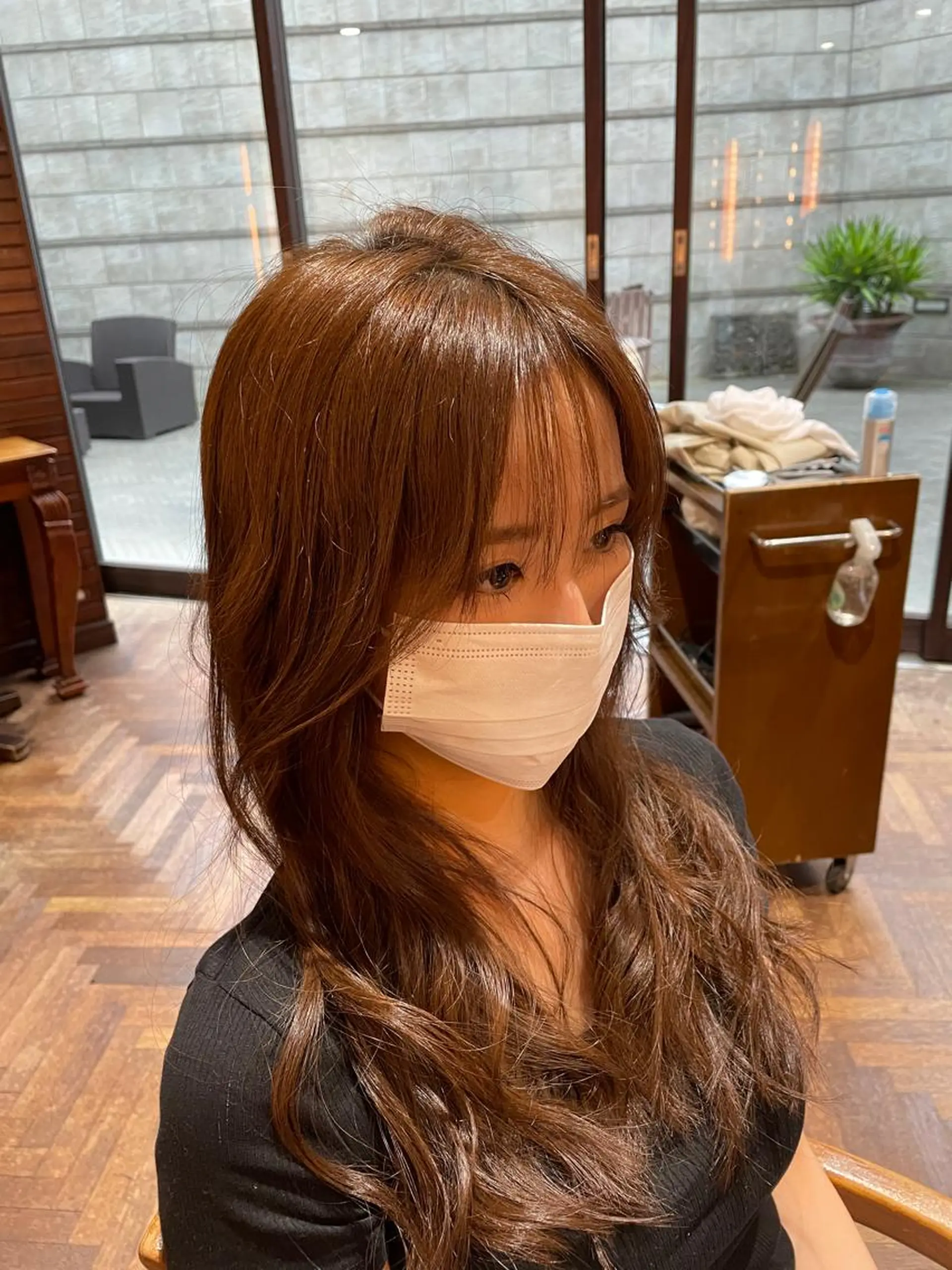 セミロング くびれヘア 顔まわりレイヤー 韓国風ヘア レイヤーカット stylist YUTOのヘアスタイル