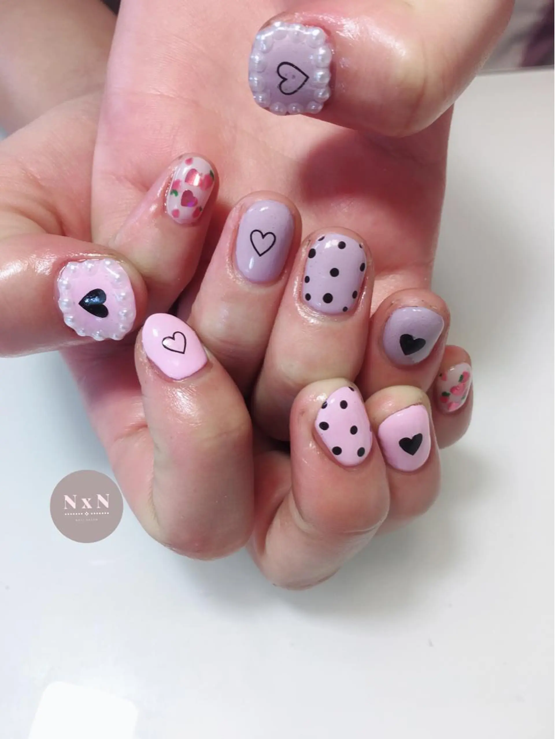ネイル ジェルネイル ぷっくりネイル nail salon N×Nのネイルデザイン