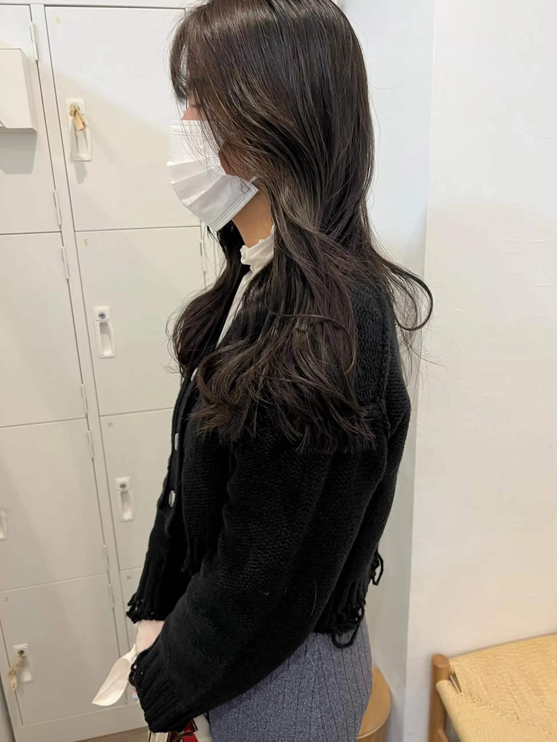 セミロング カラー レイヤーカット ボブパーマNo.1のヘアスタイル