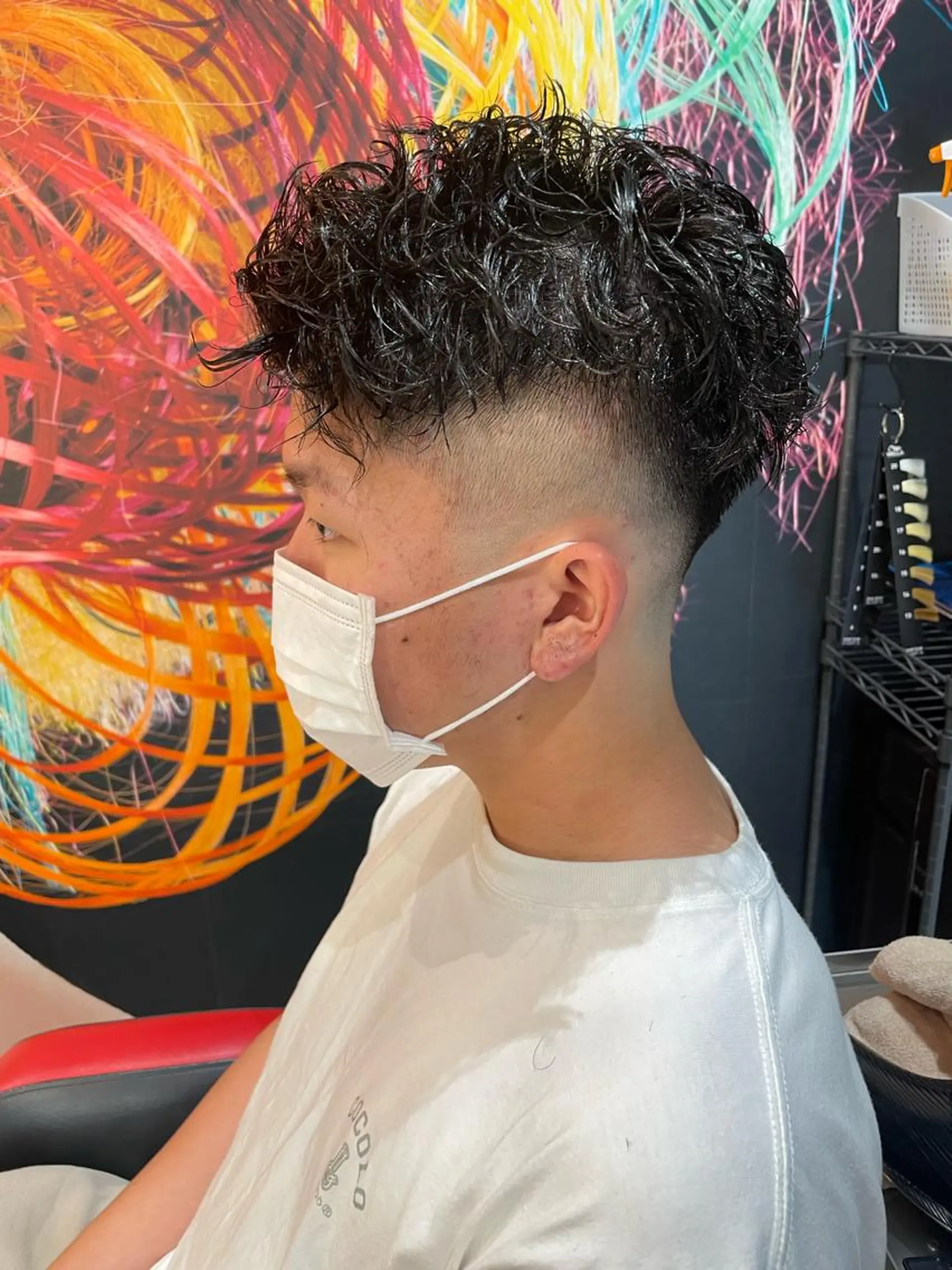 ショート パーマ メンズ カット パーマ トリートメント メンズヘア特化 崎田 成人のヘアスタイル