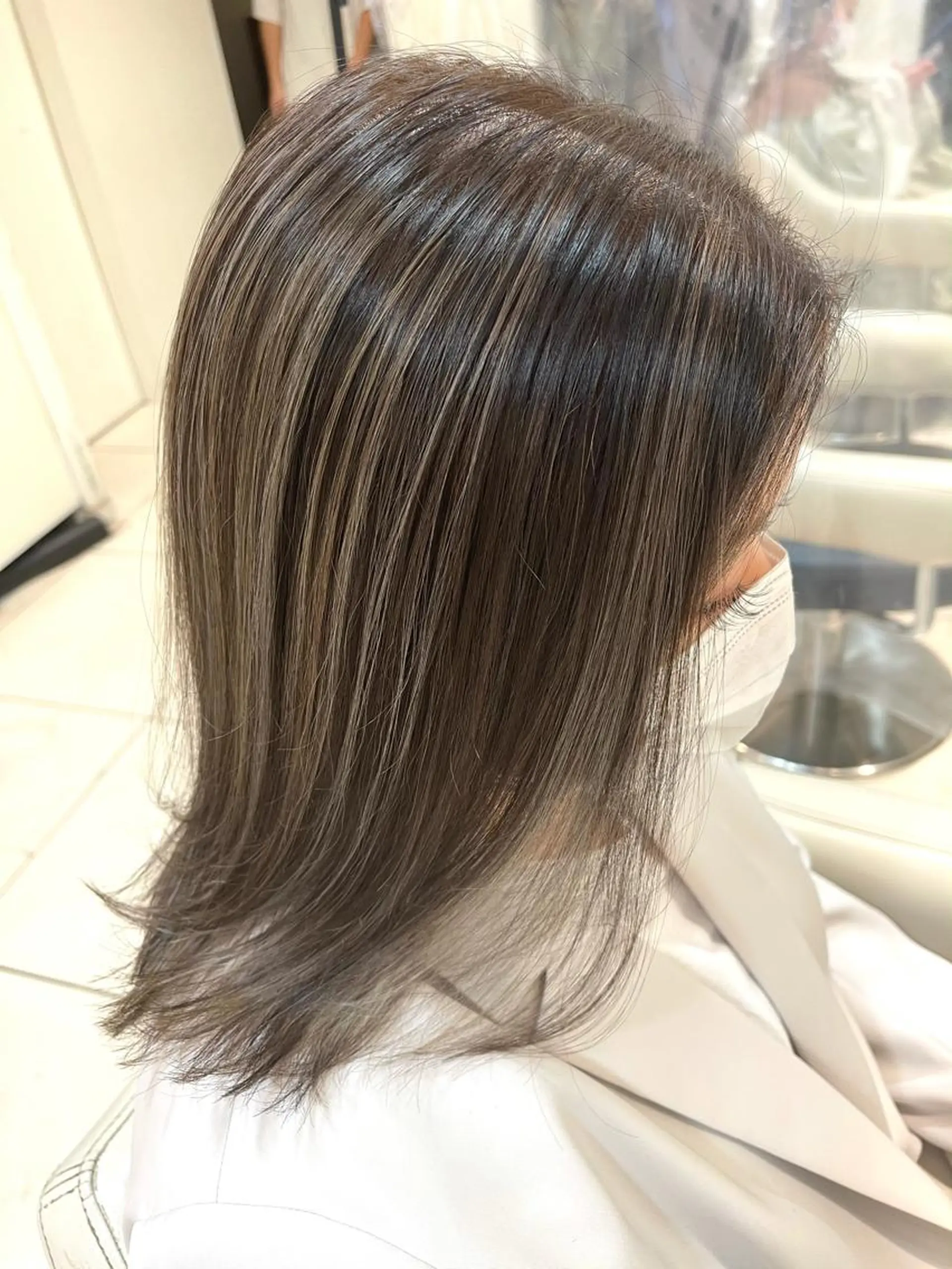 ミディアム カラー 透明感カラー ハイライトカラー ハイライト 髪質改善 🌈ぷる艶カラー🌈 髪質改善👑柳沼尚貴のヘアスタイル