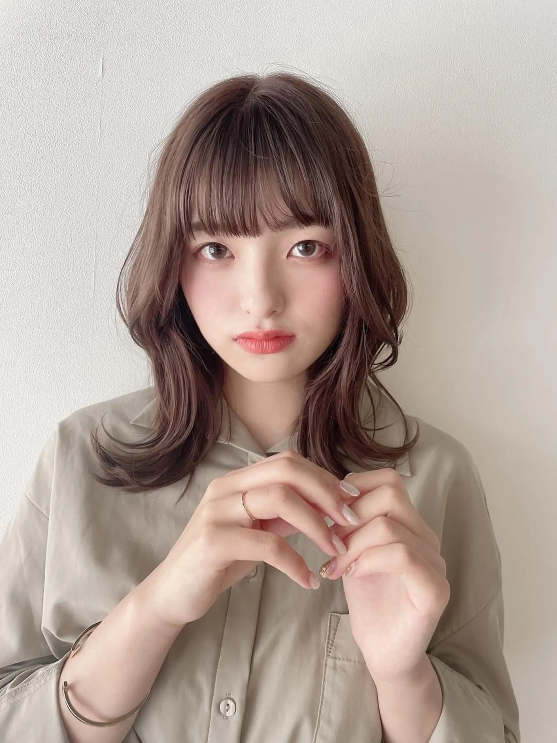 ミディアム カラー カット ヘアカラー なりたいが叶う ながしまじゅんきのヘアスタイル